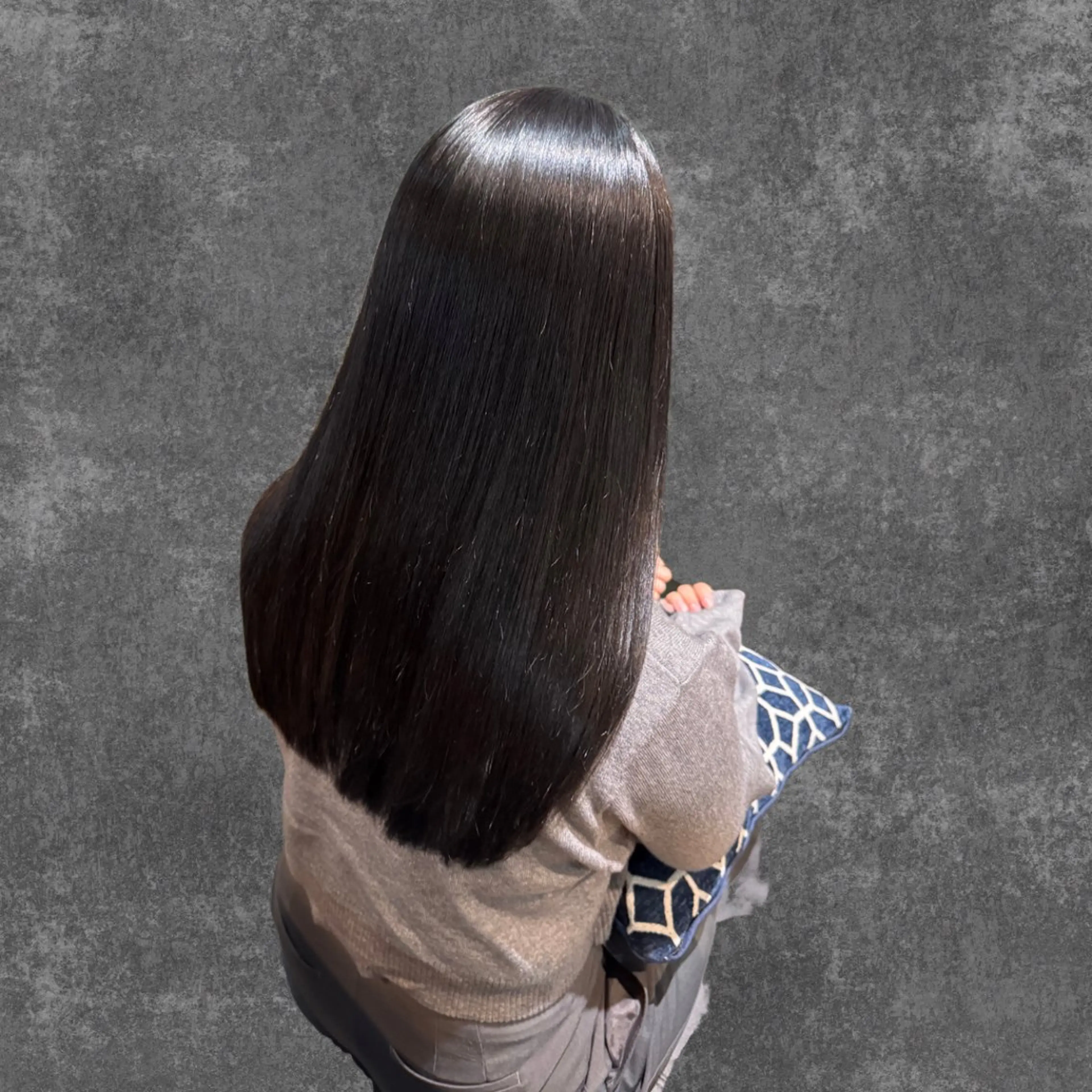 ロング カラー グレージュ 髪質改善 韓国風ヘア カット ヘアカラー 縮毛矯正 トリートメント 髪質改善/美髪矯正/ ハッシュカット/韓国のヘアスタイル