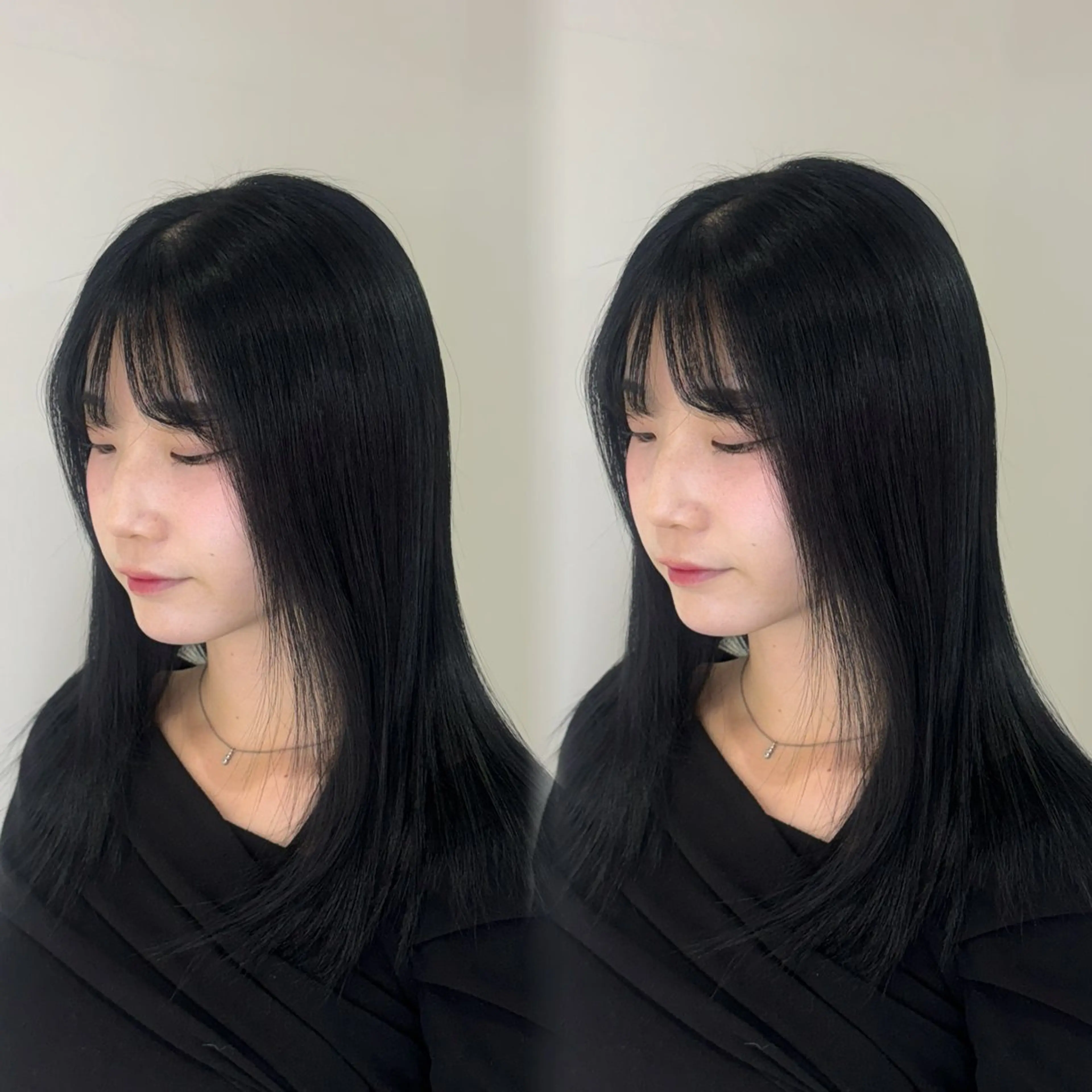 セミロング カラー カット ヘアカラー Ash/ tomona𝜗𝜚のヘアスタイル