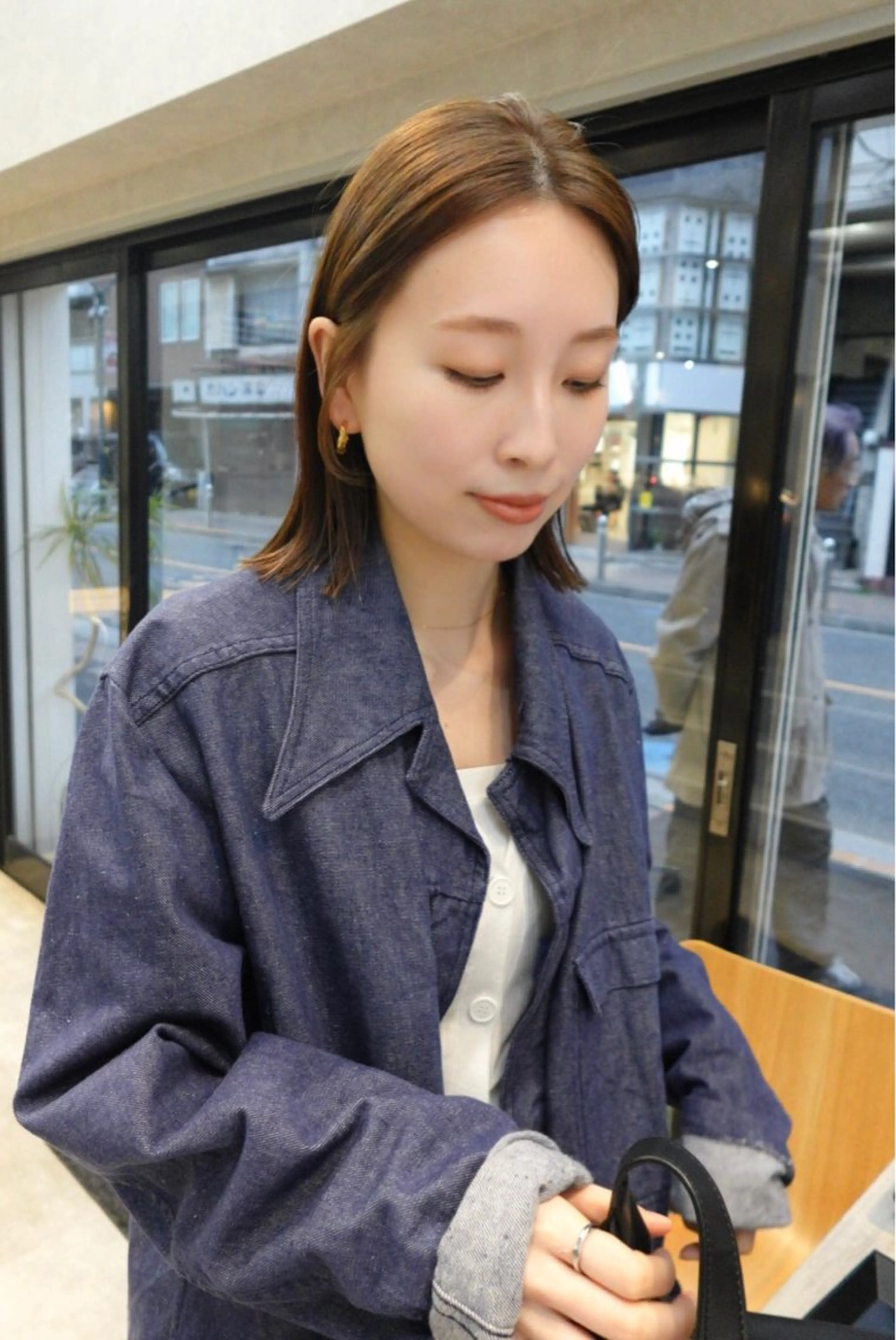 ミディアム カラー ベージュカラー カット ヘアカラー トリートメント Umu所属・✳︎透明感カラー✳︎ ボブ✳︎nanaのヘアスタイル