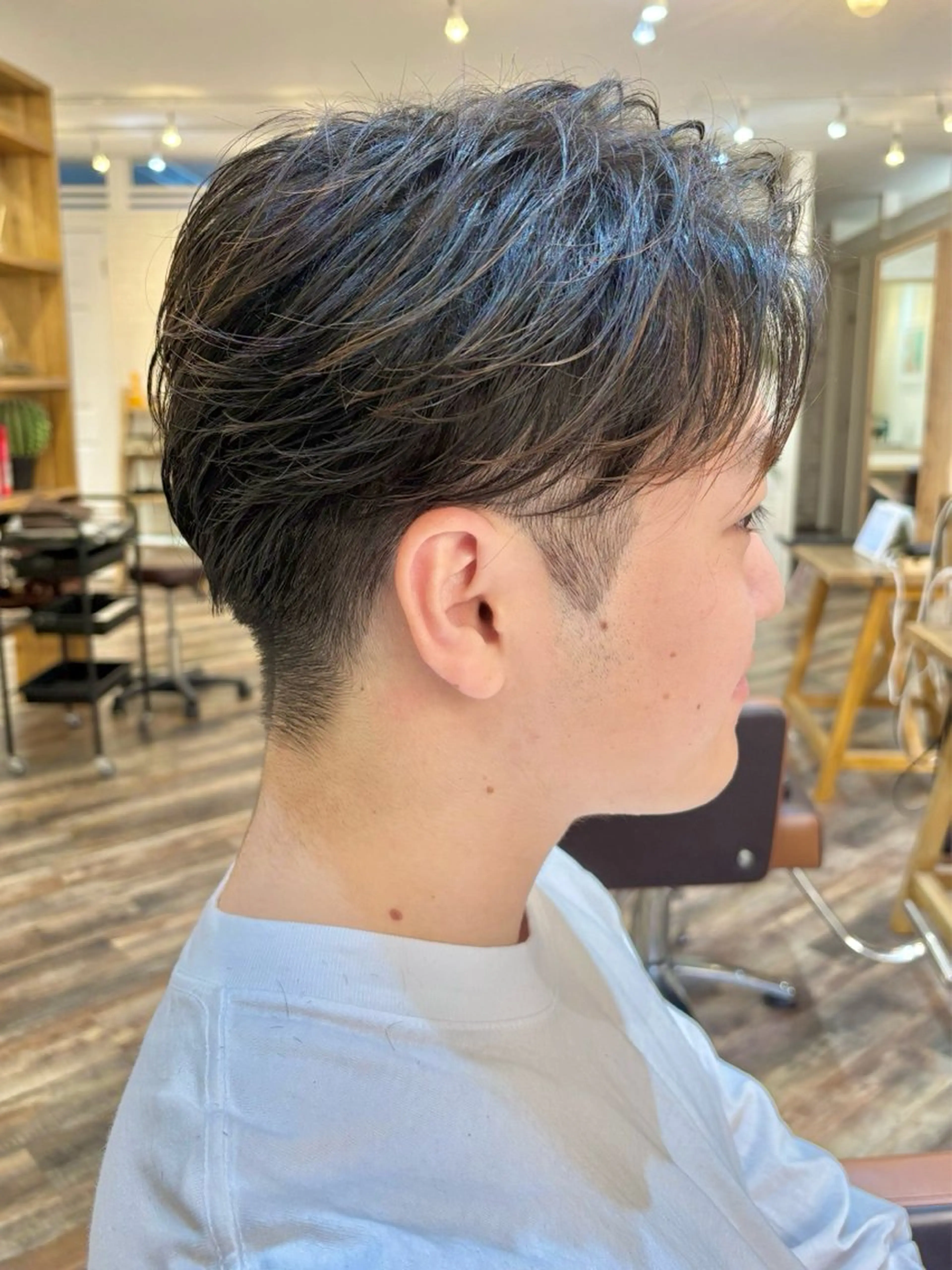 メンズ カット パーマ 肥後 力のヘアスタイル