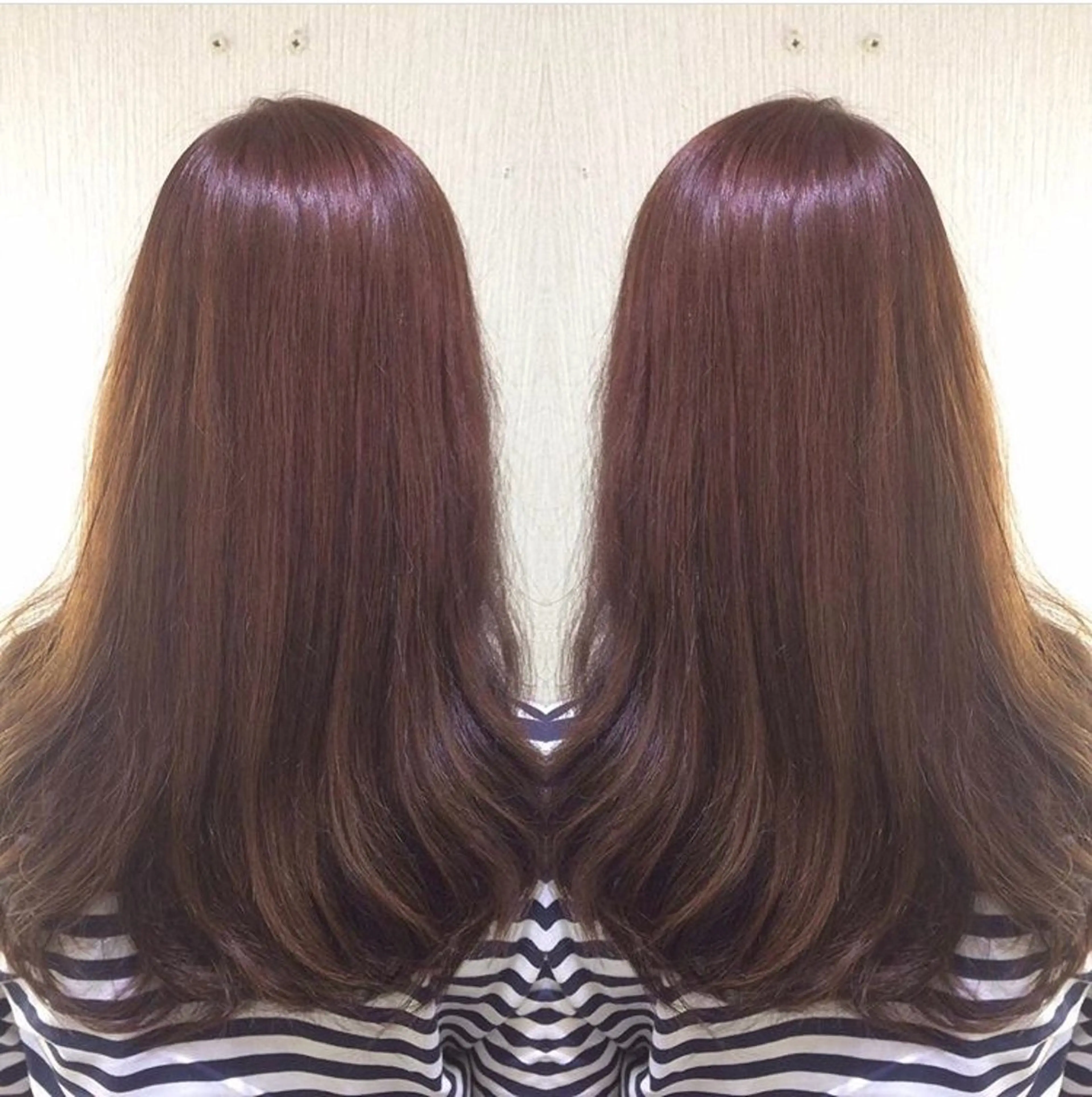 セミロング ピンクブラウン 山下 朋哉のヘアスタイル