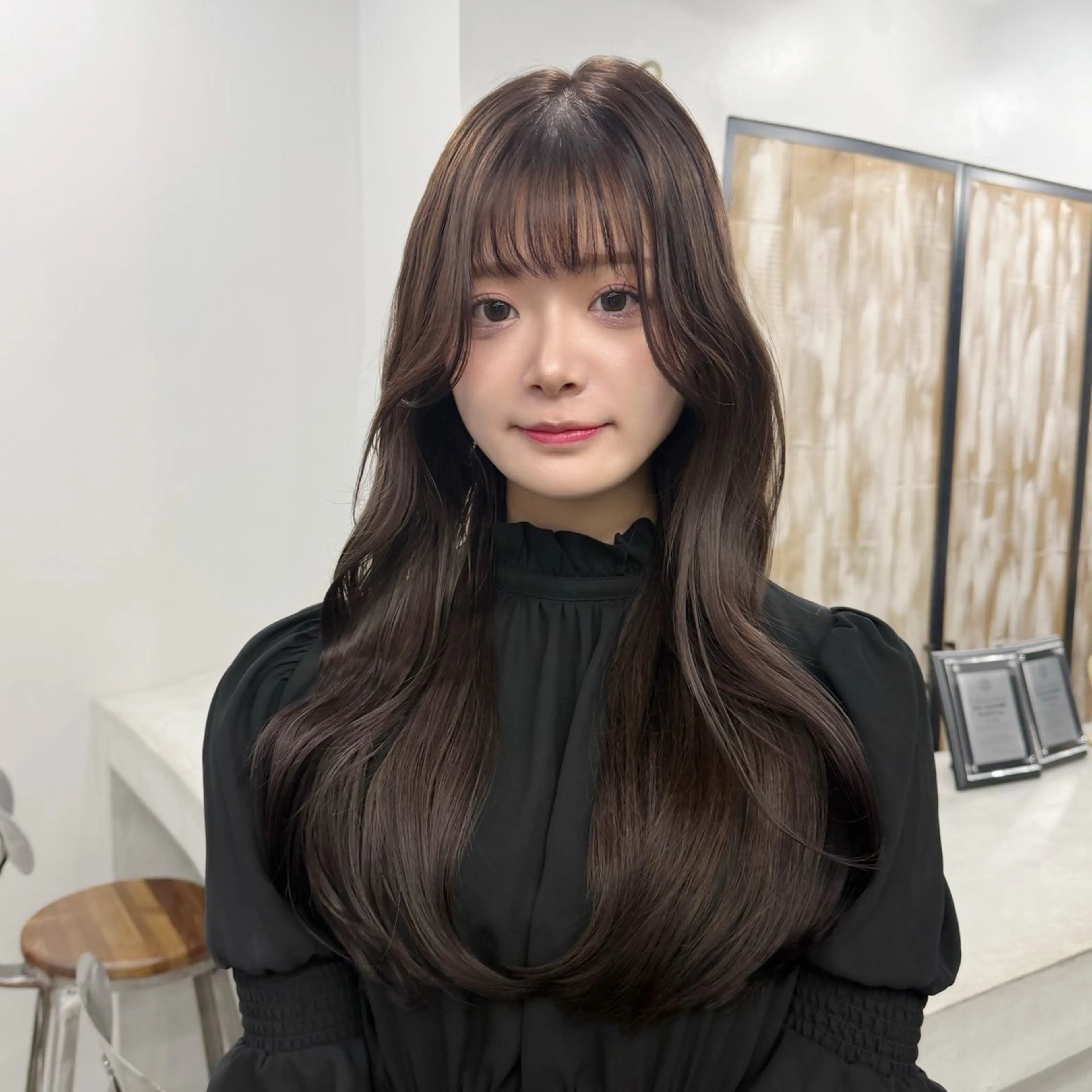 ロング カラー ブラウンカラー 透明感カラー ヘーゼル くびれヘア 韓国風ヘア カット ヘアカラー トリートメント ヘアセット 韓国ヘア🫧 KAZUTOのヘアスタイル