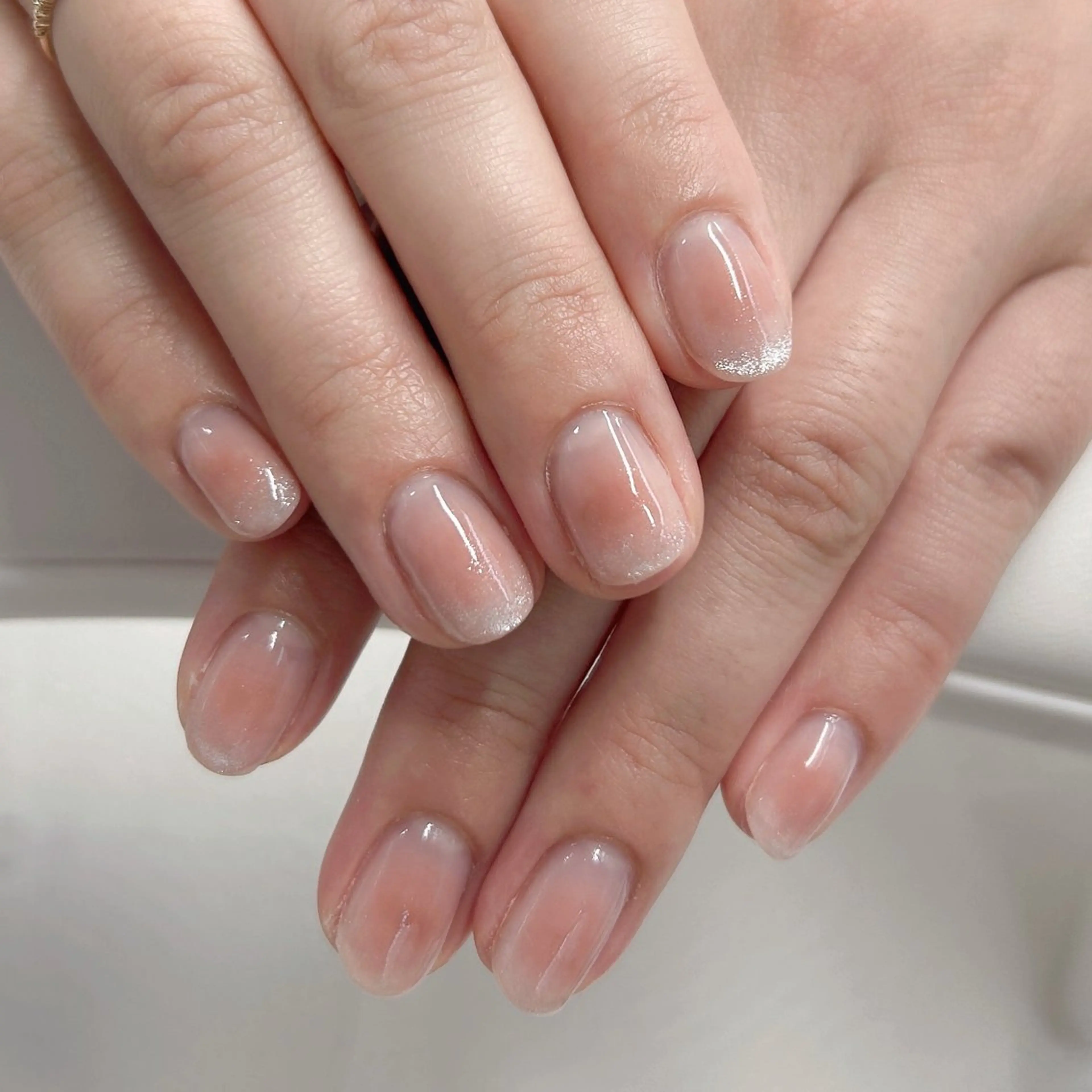 ネイル チークネイル 桜ネイル ガーリー キラキラネイル マグネットネイル ハンドネイル Forca total studio所属・Forca Airaのネイルデザイン