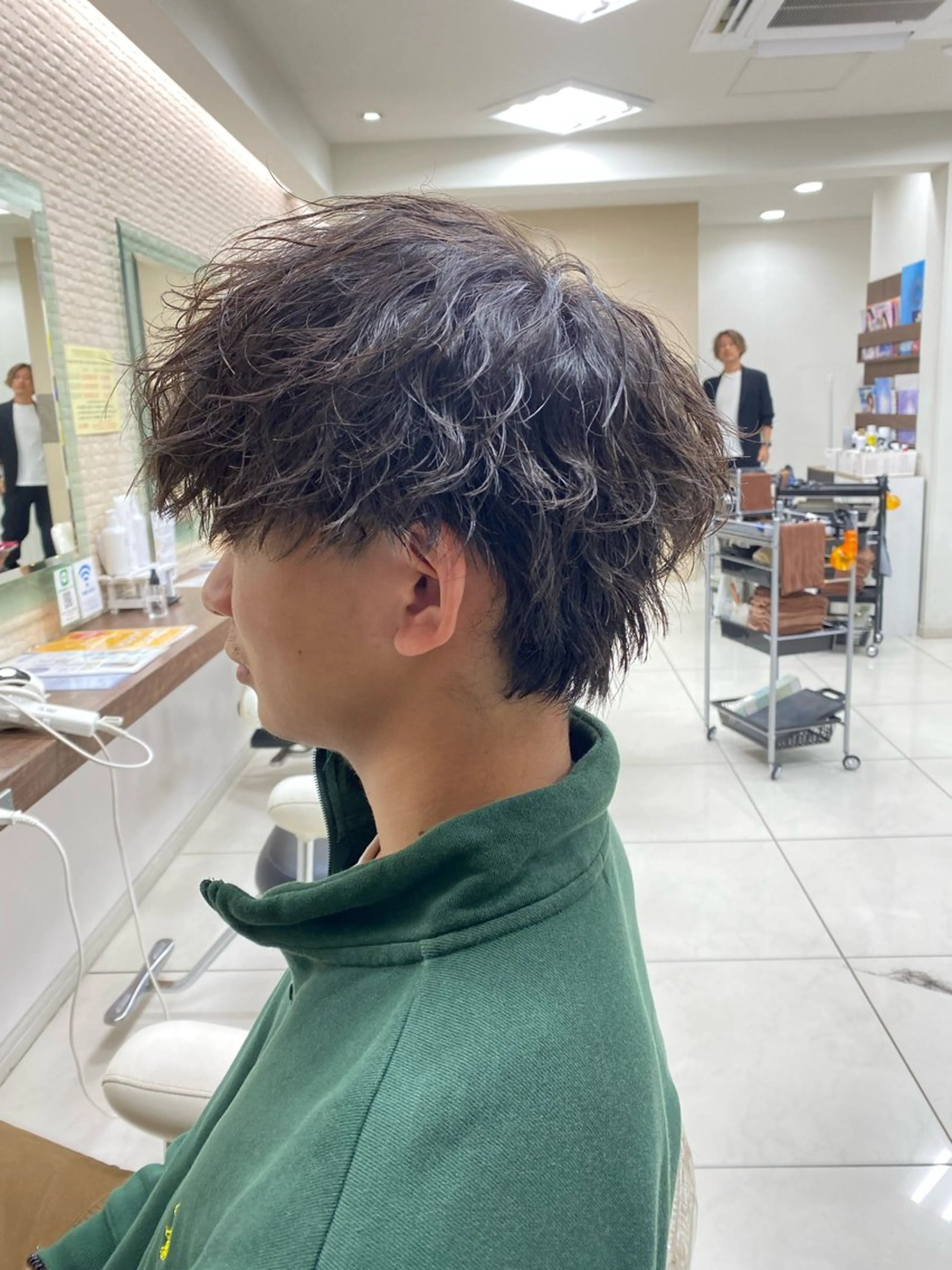 ショート メンズ カット パーマ 髪質改善カラー/店長 宮内秀峰のヘアスタイル