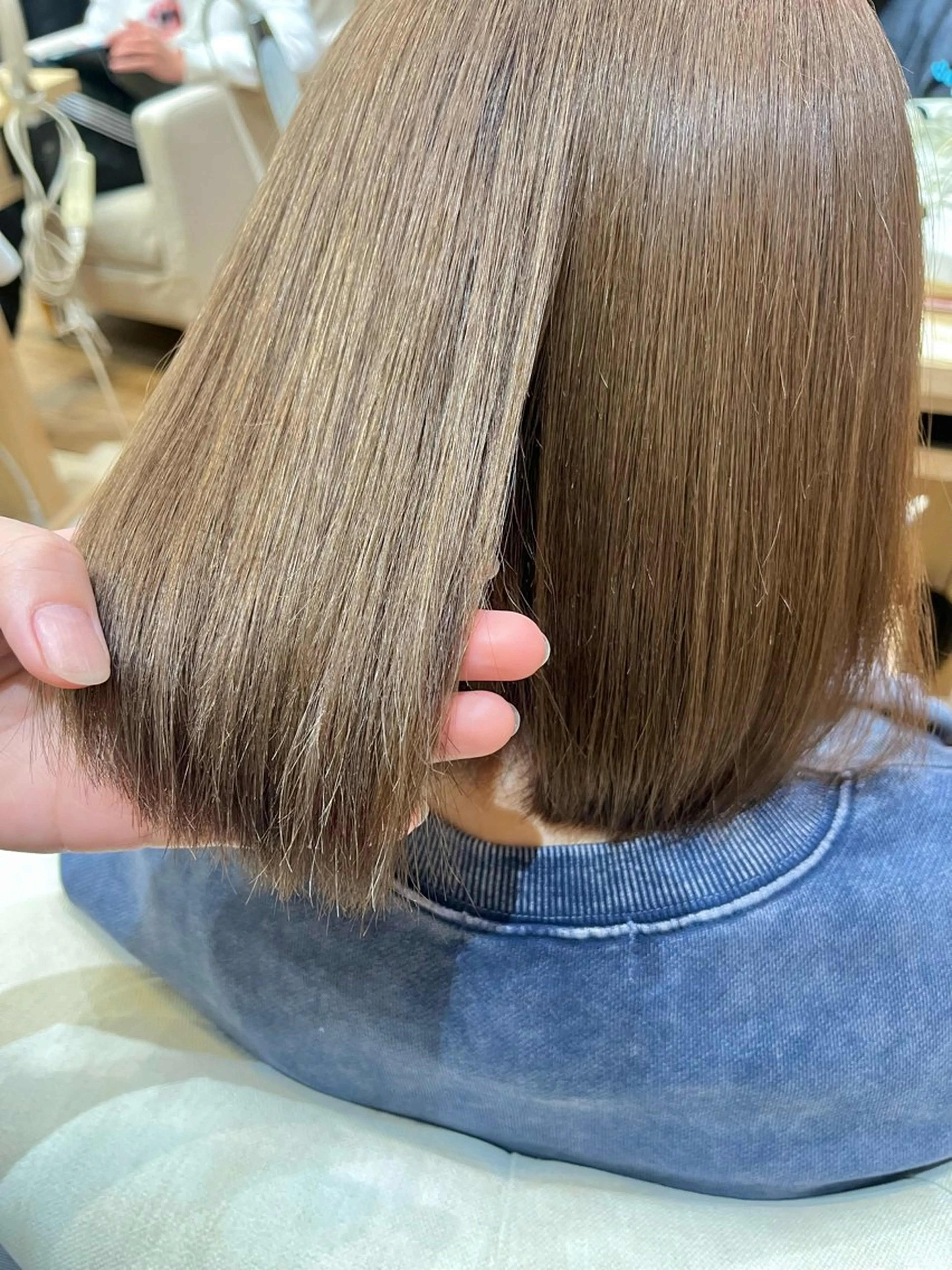 ミディアム カラー ベージュカラー ブラウンカラー オリーブベージュ オリーブブラウン ヘアカラー 暖色カラー/似合わせ カット/名古屋/辻のヘアスタイル