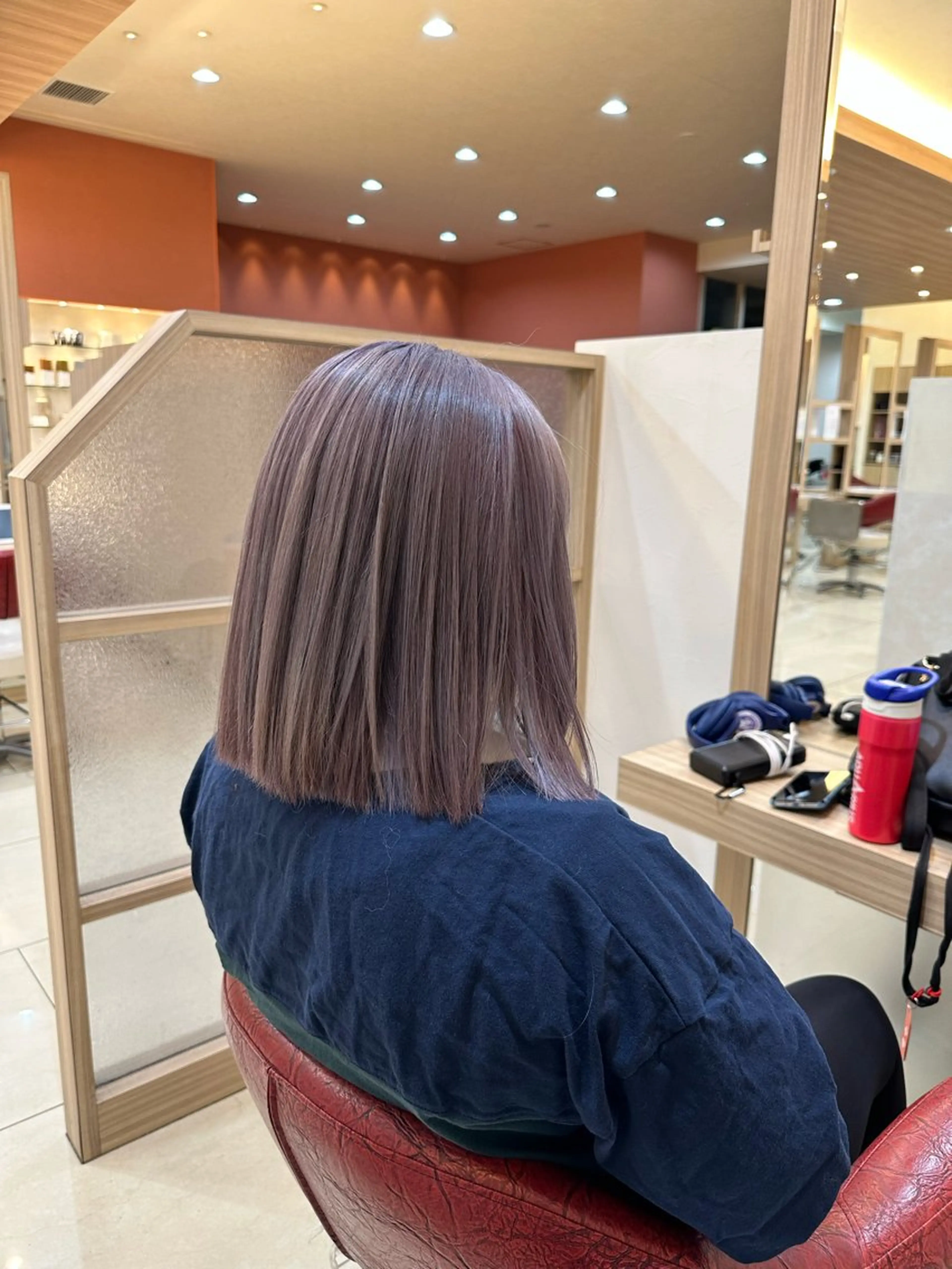 ミディアム カラー プログレス小平小川所属・フェザー/波巻き 雫石大夢のヘアスタイル