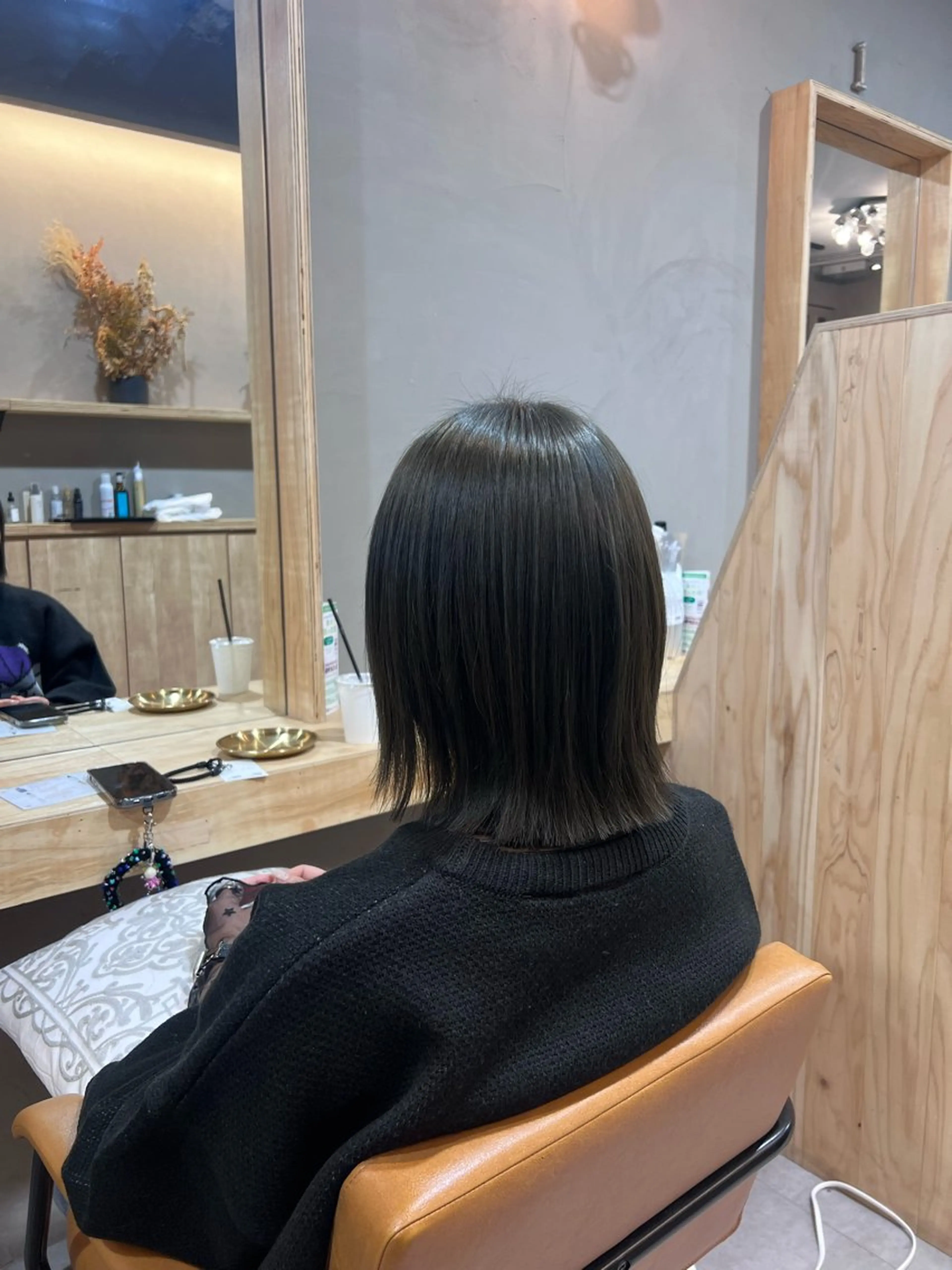 ショート カラー 切りっぱなしボブ ボブ 神戸ボブ✂️ ioe三宮/田 伸佳のヘアスタイル