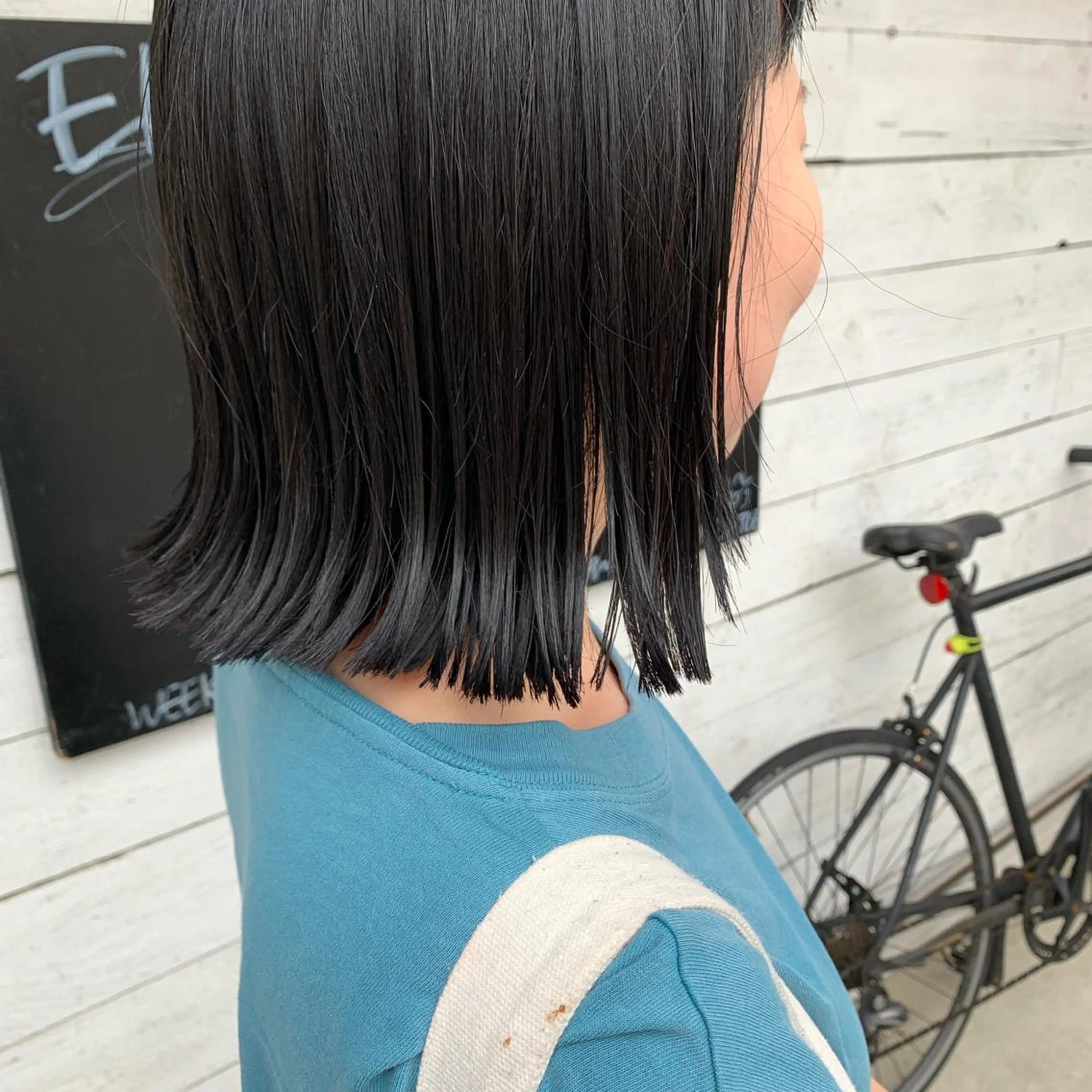 ミディアム カラー ボブ 外ハネヘア カット ヘアカラー トリートメント パーマ/透明感カラー /ボブ/吉田一生のヘアスタイル