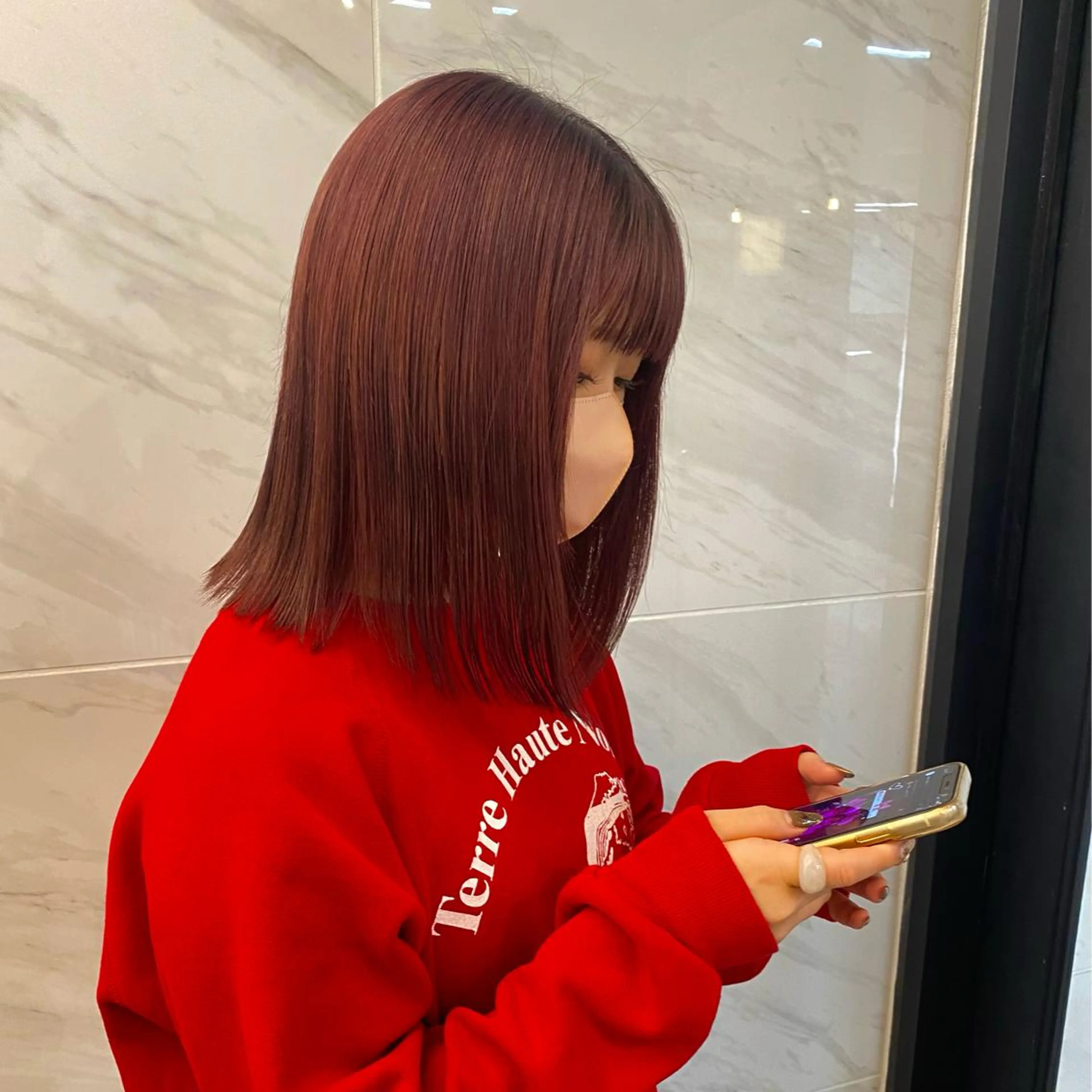 ミディアム SHIN レイヤー‪‪カットのヘアスタイル