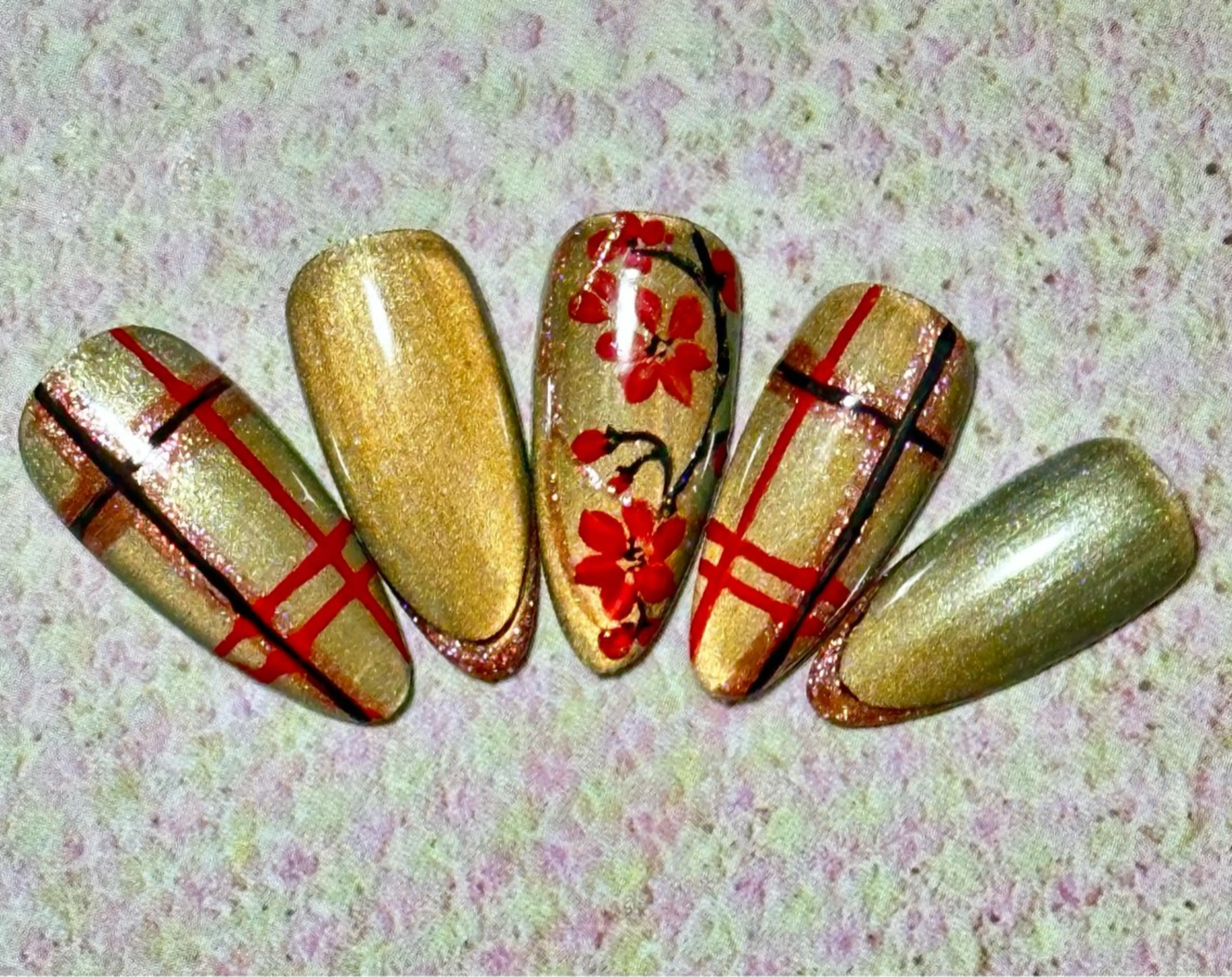 ネイル アートネイル チークネイル キラキラネイル ラメ(グリッター) マグネットネイル M.N_ nailのネイルデザイン