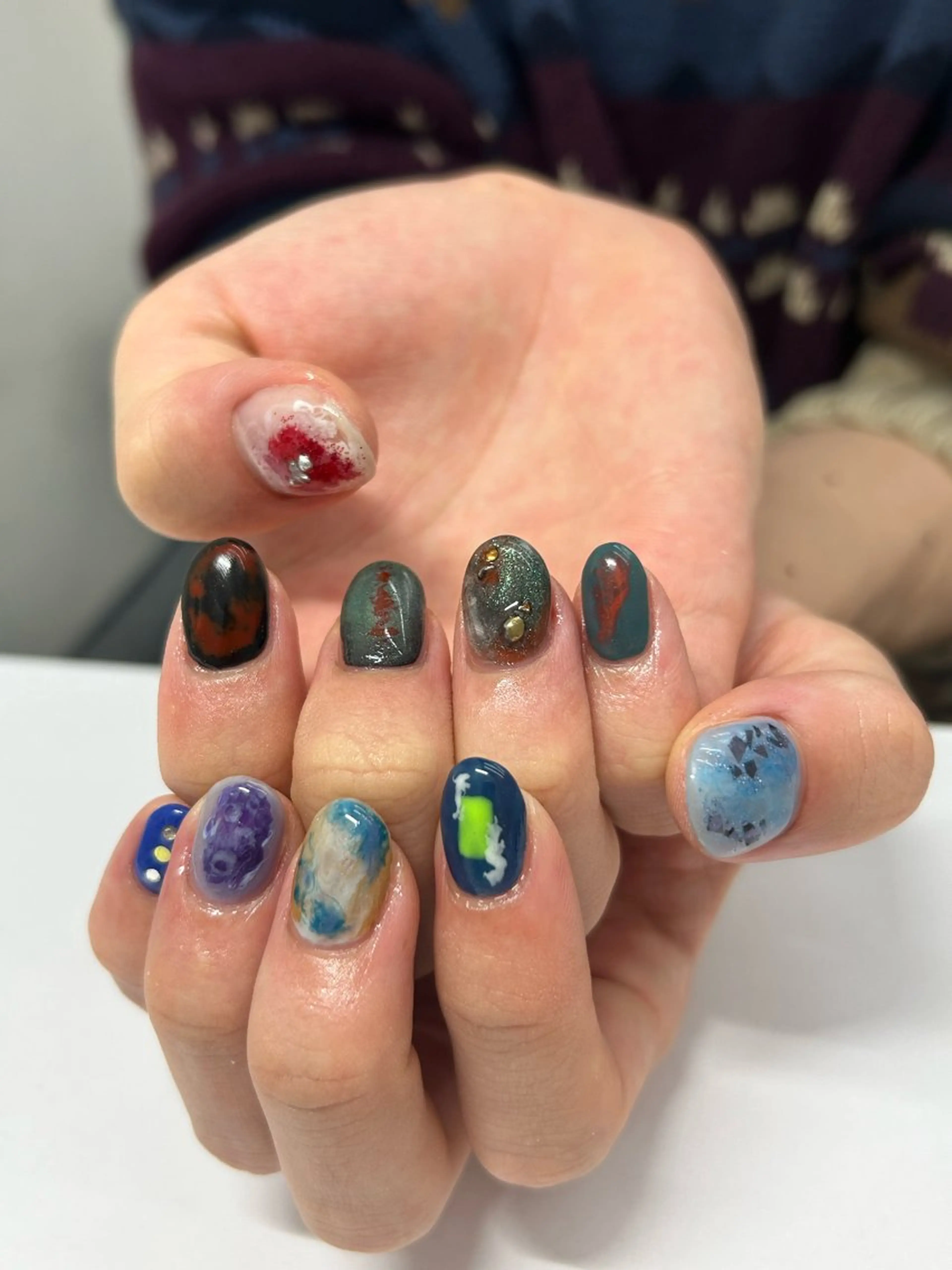 ネイル ハンドネイル プライベートネイルサロンone nail所属・one nail 【カラフル/個性派】のネイルデザイン