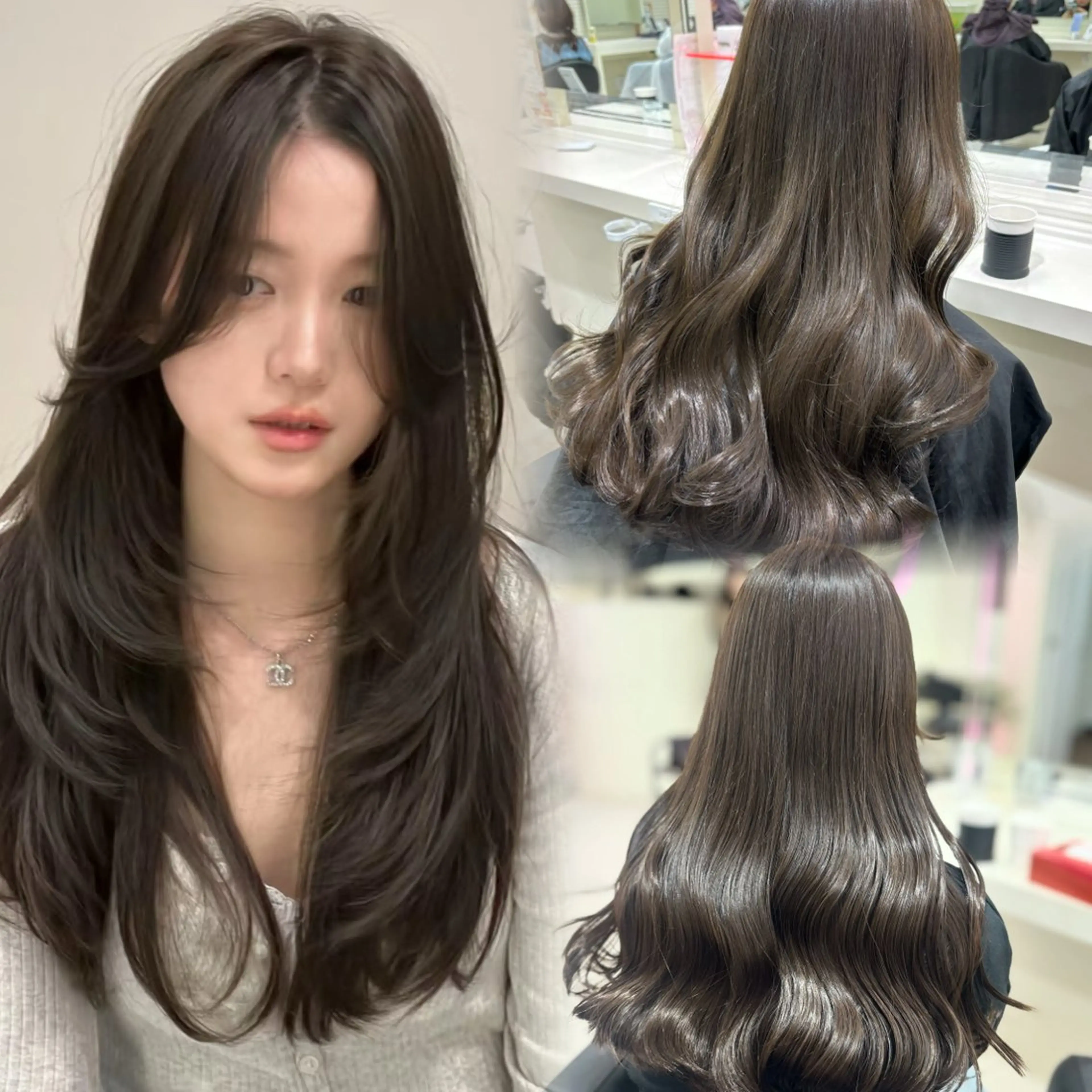 《🌿平日限定🌿》大人気オリーブカラー♡➕コラーゲンたっぷりトリートメント➕炭酸SP➕巻き髪の写真