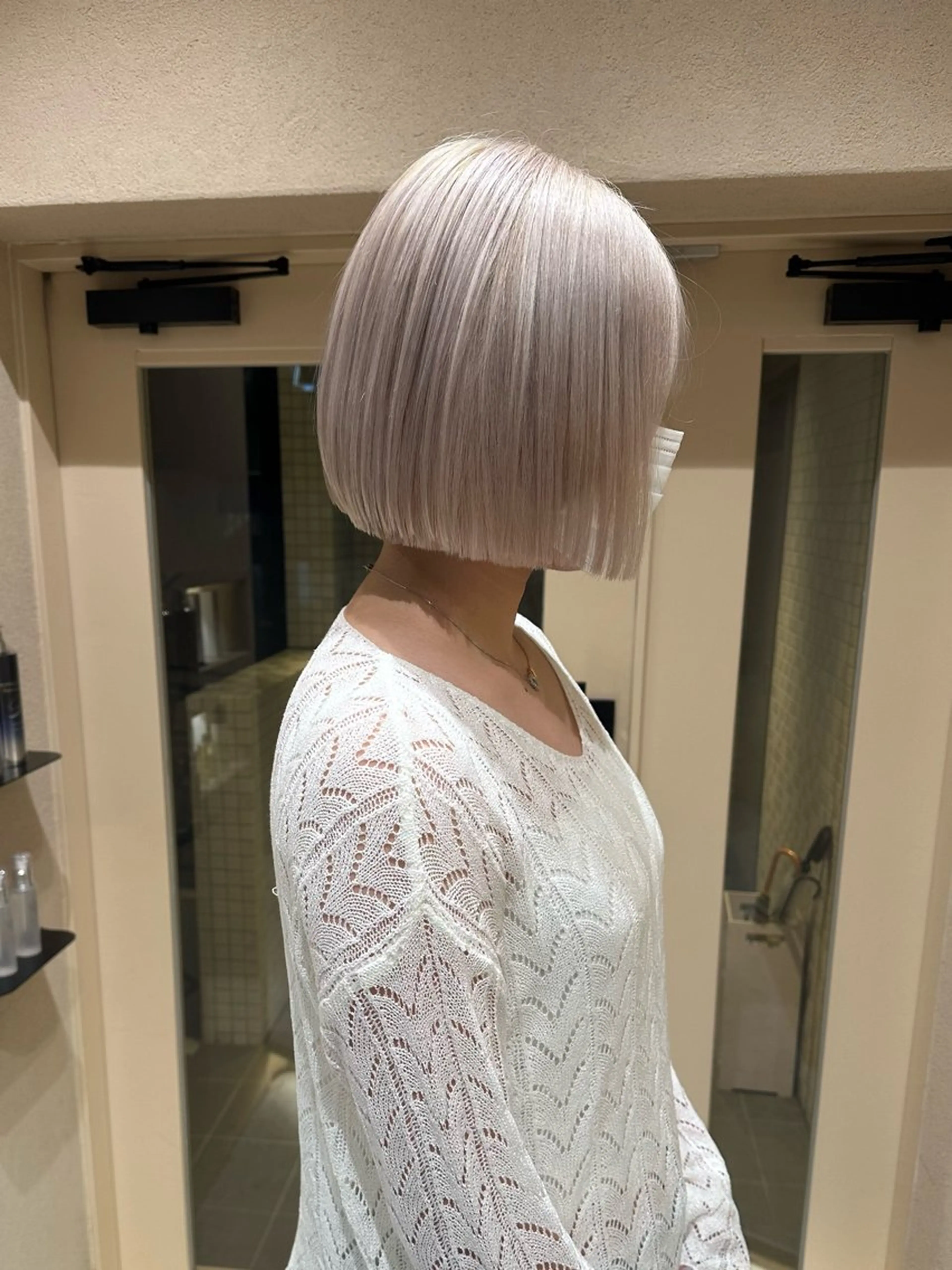 ショート カラー ヘアアレンジ ブリーチ カット ヘアカラー トリートメント 🟢ウルフ／スパイラ ルパーマ／大西🟢のヘアスタイル