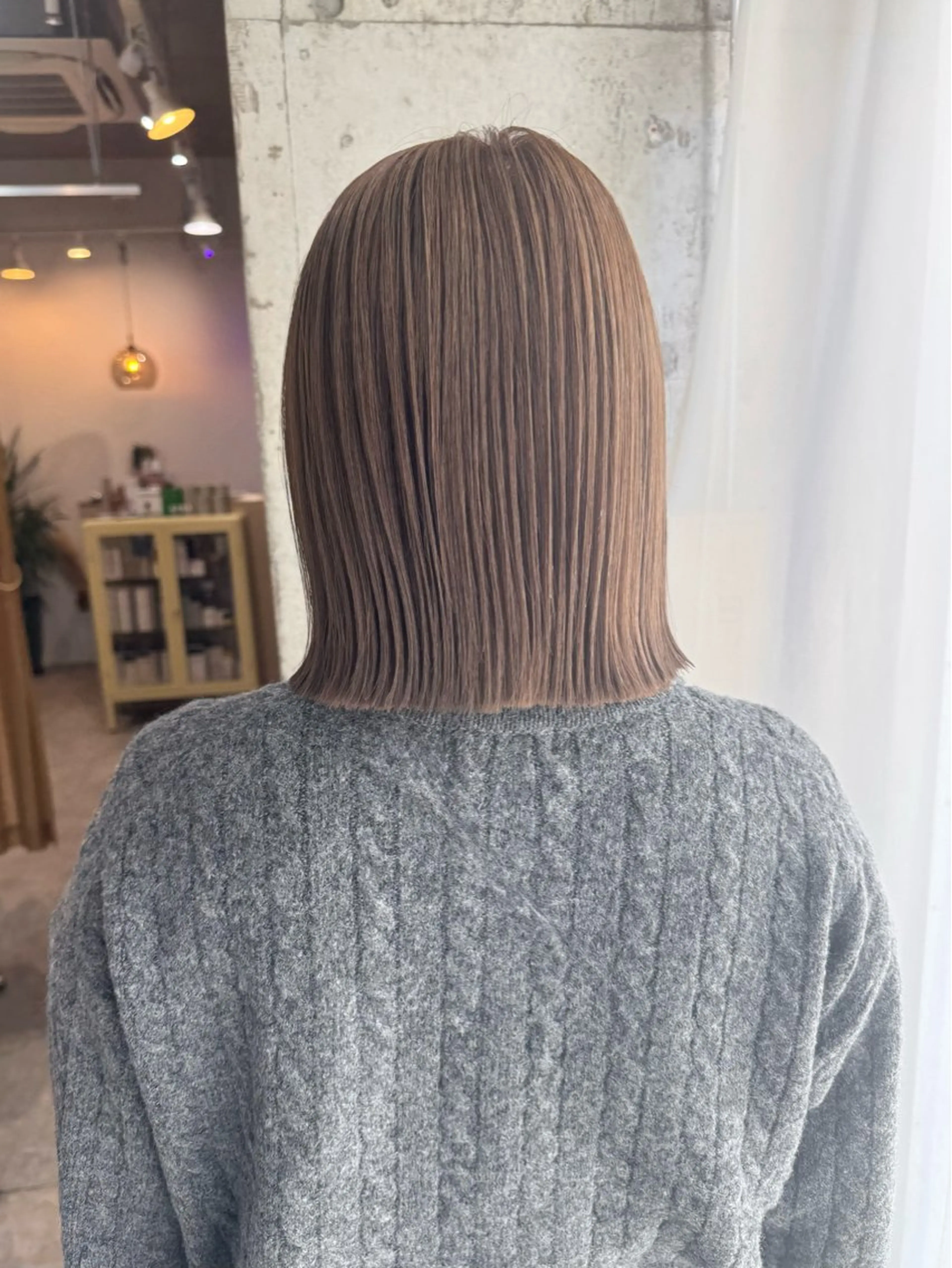 ミディアム カラー 透明感カラー ダブルカラー グレージュ ヘアカラー lani ブリーチ /ダブルカラーのヘアスタイル