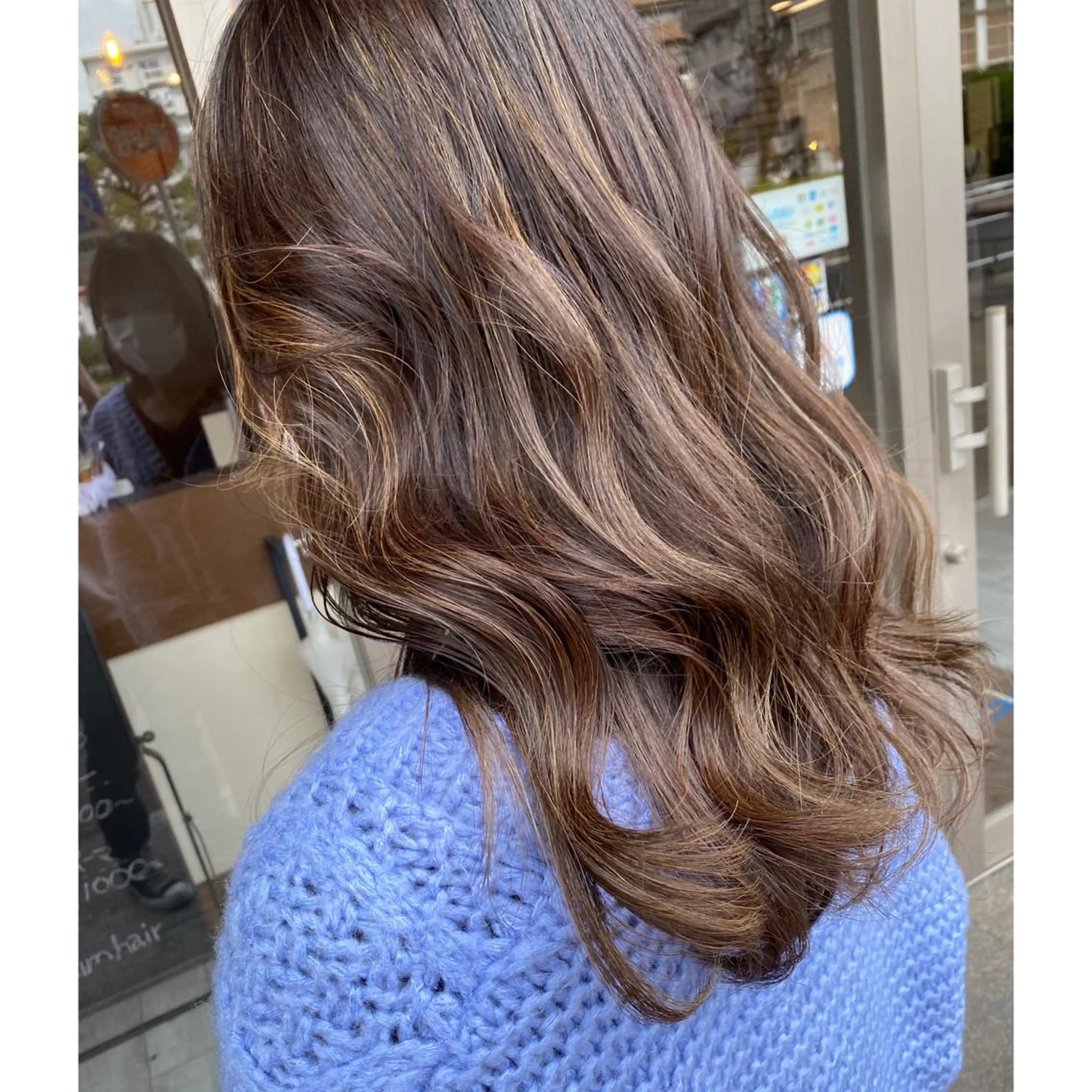 ロング カラー ハイライトカラー ハイライト カット ヘアカラー トリートメント 日比 貴大/ minim hairのヘアスタイル