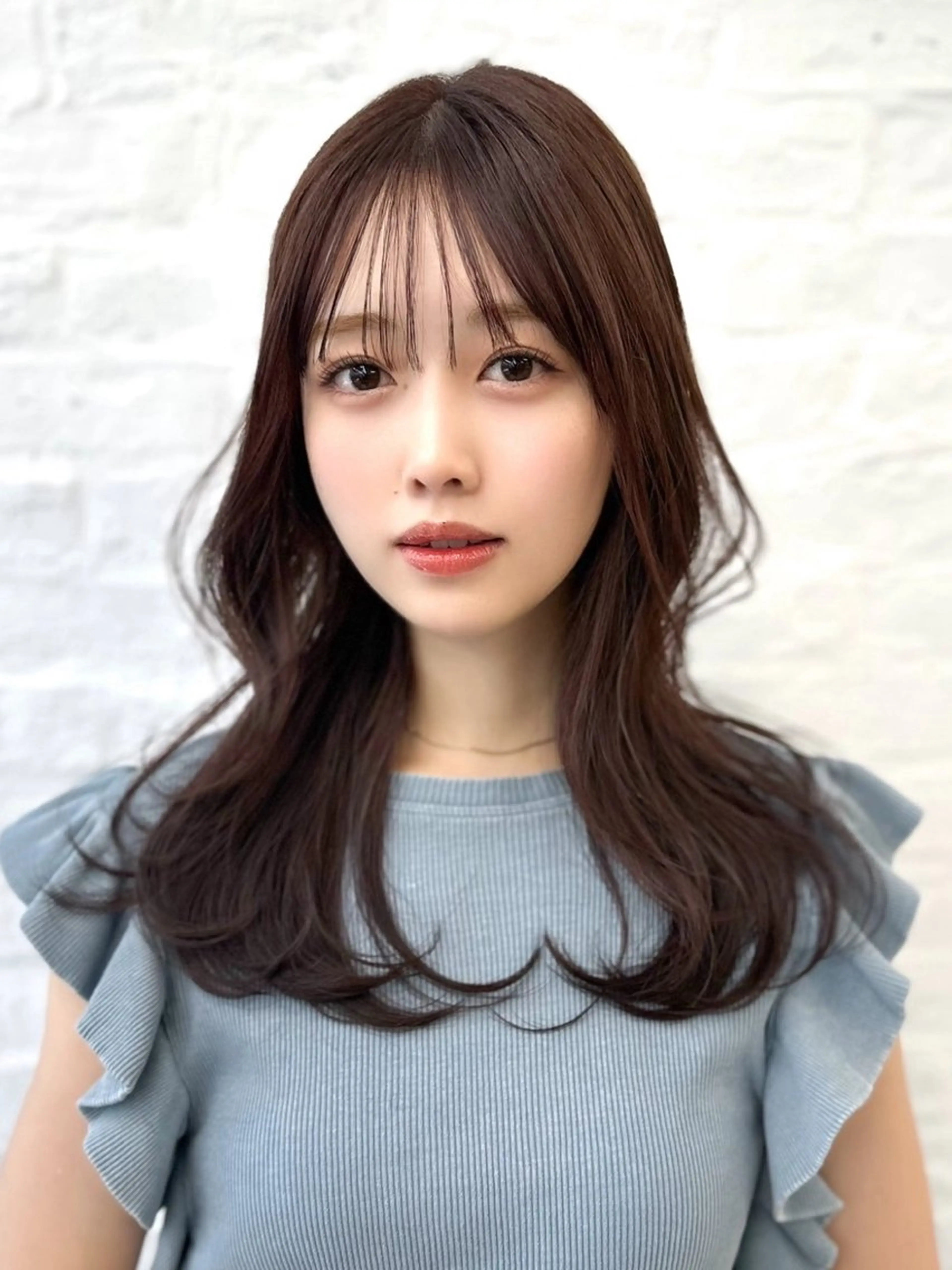 セミロング カット ヘアカラー トリートメント 前髪顔まわりカット 🌈中村海聖のヘアスタイル