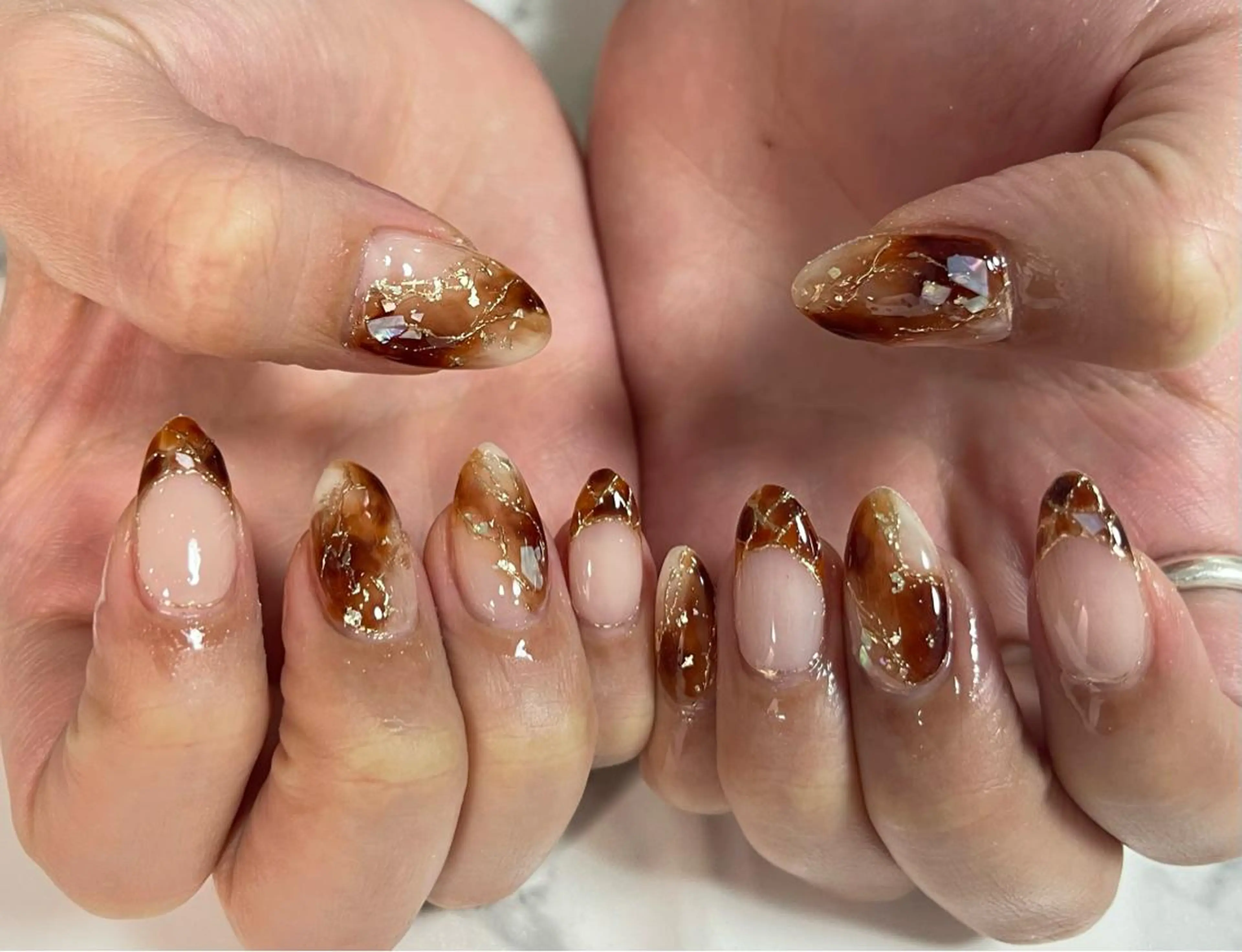 ネイル ジェルネイル 韓国ネイル ロングネイル ミラーネイル ニュアンスネイル ハンドネイル celica所属・松田 由真のネイルデザイン