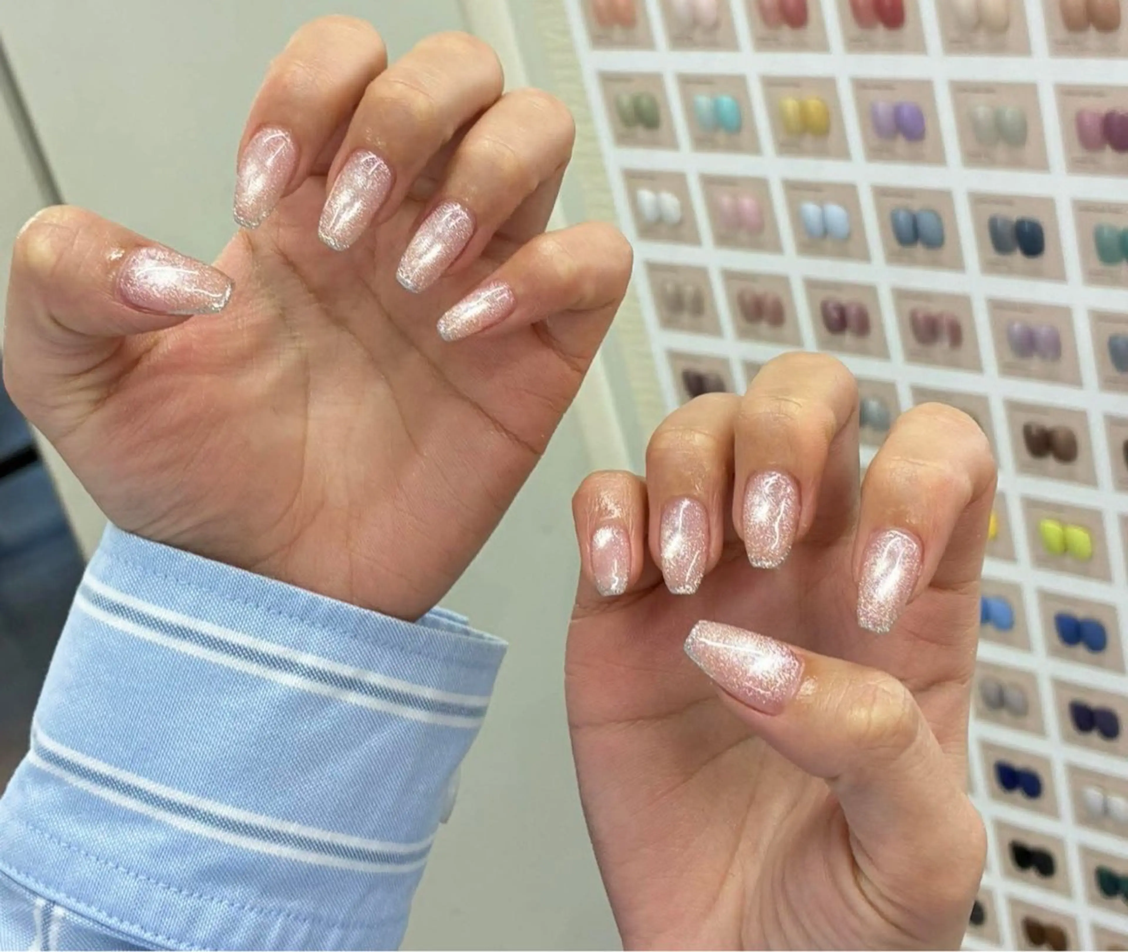 ネイル 韓国ネイル 持ち込み ニュアンスネイル ネイルチップ ハンドネイル Tini ANA.CHUOのネイルデザイン