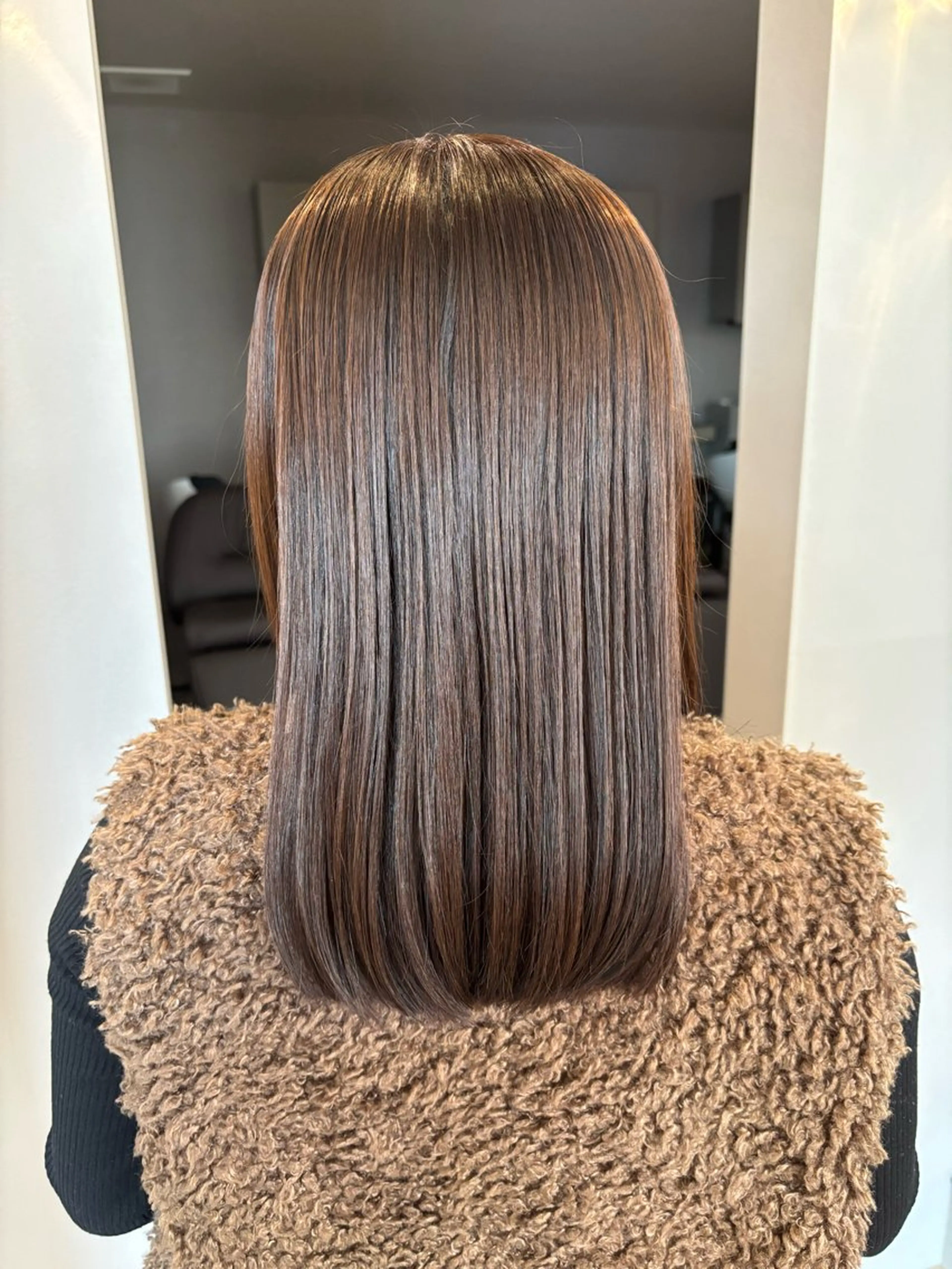 ミディアム カラー カット ヘアカラー トリートメント ボブ/顔周りレイヤー 🎀momoka🎀のヘアスタイル