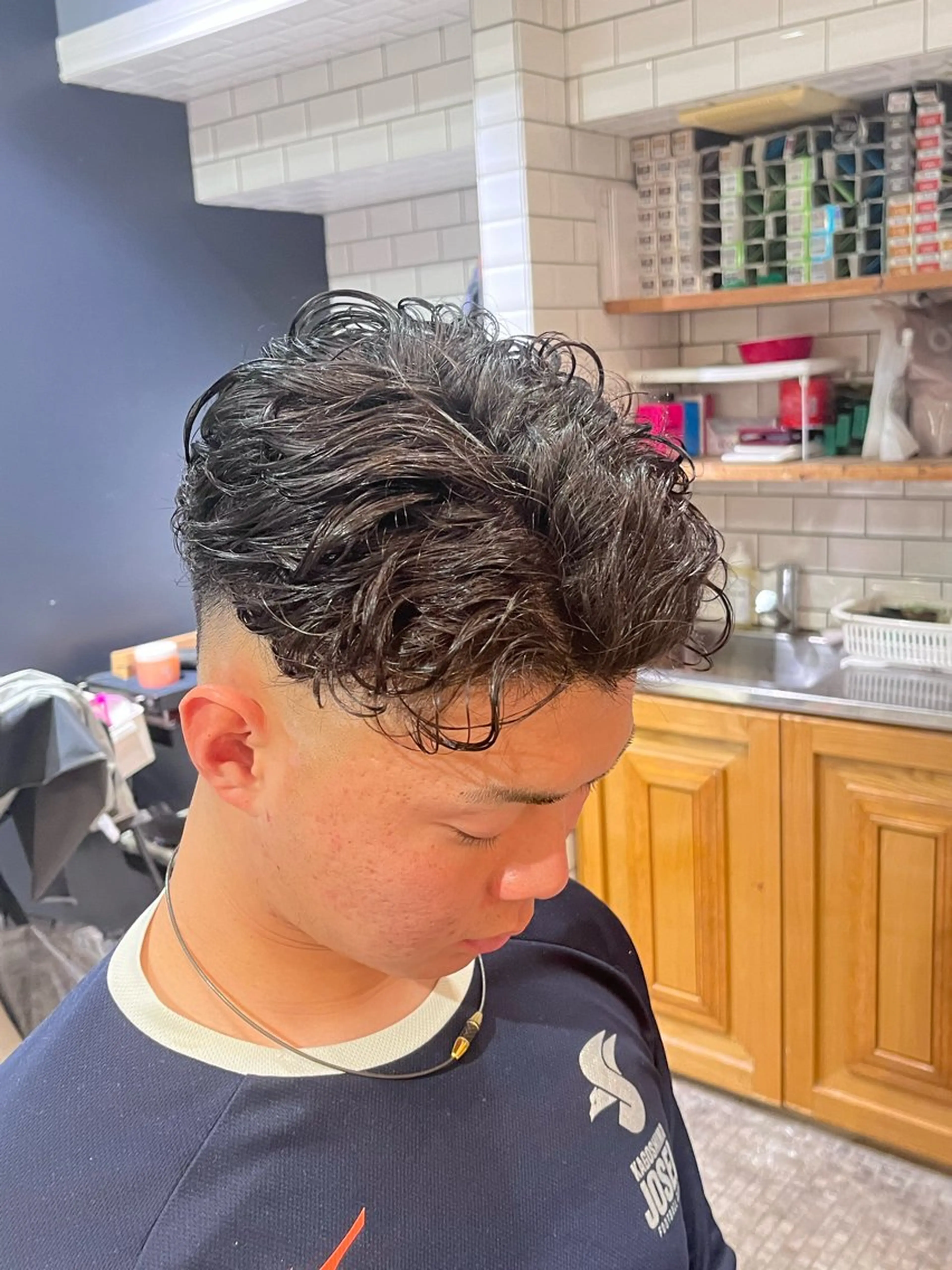 ショート パーマ メンズ メンズパーマ ショートヘア シフト赤坂店所属・濵田 蘭のヘアスタイル