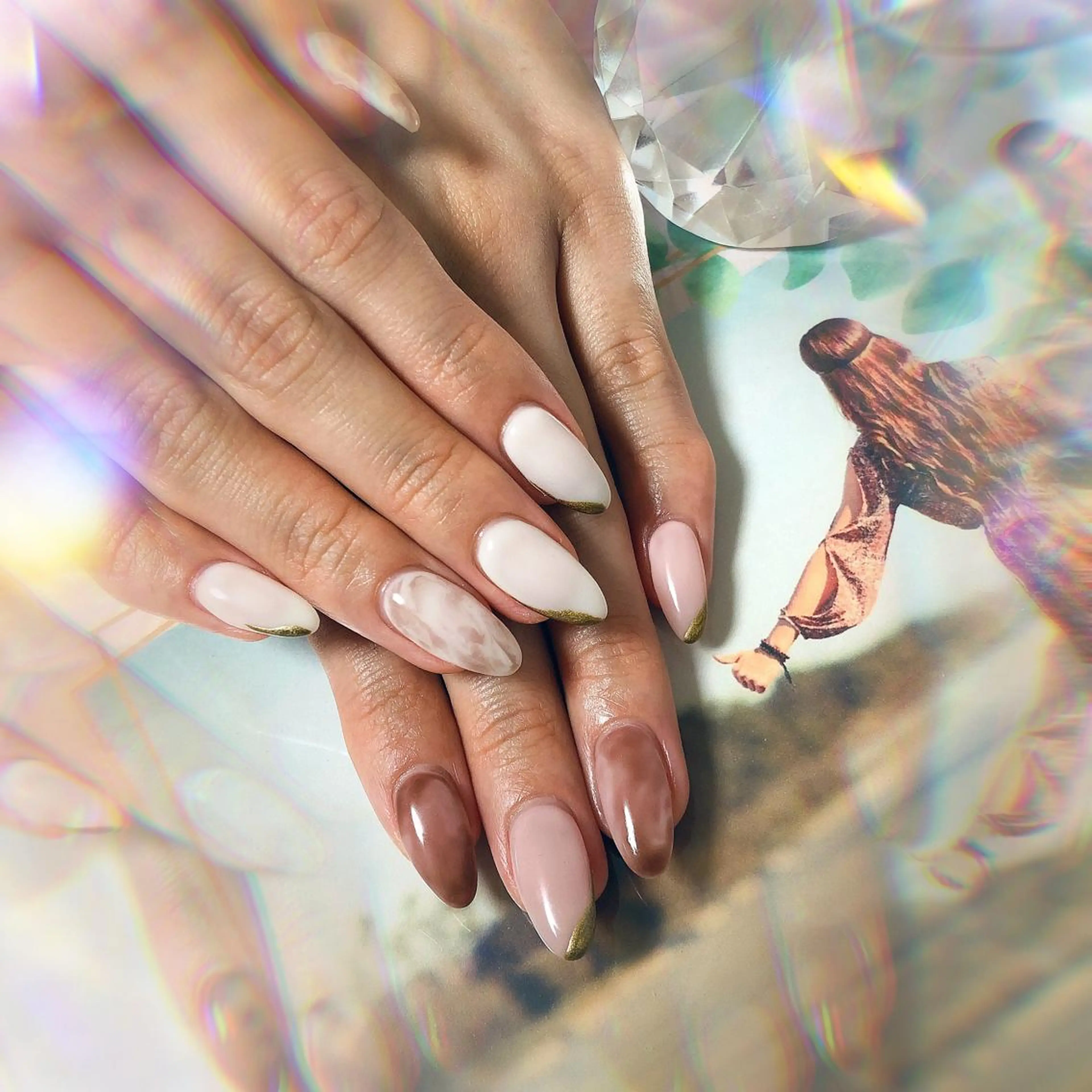 セミロング ネイル ハンドネイル ハンドケア 💎ビューティサロン 湘南　RIRAN💎のネイルデザイン