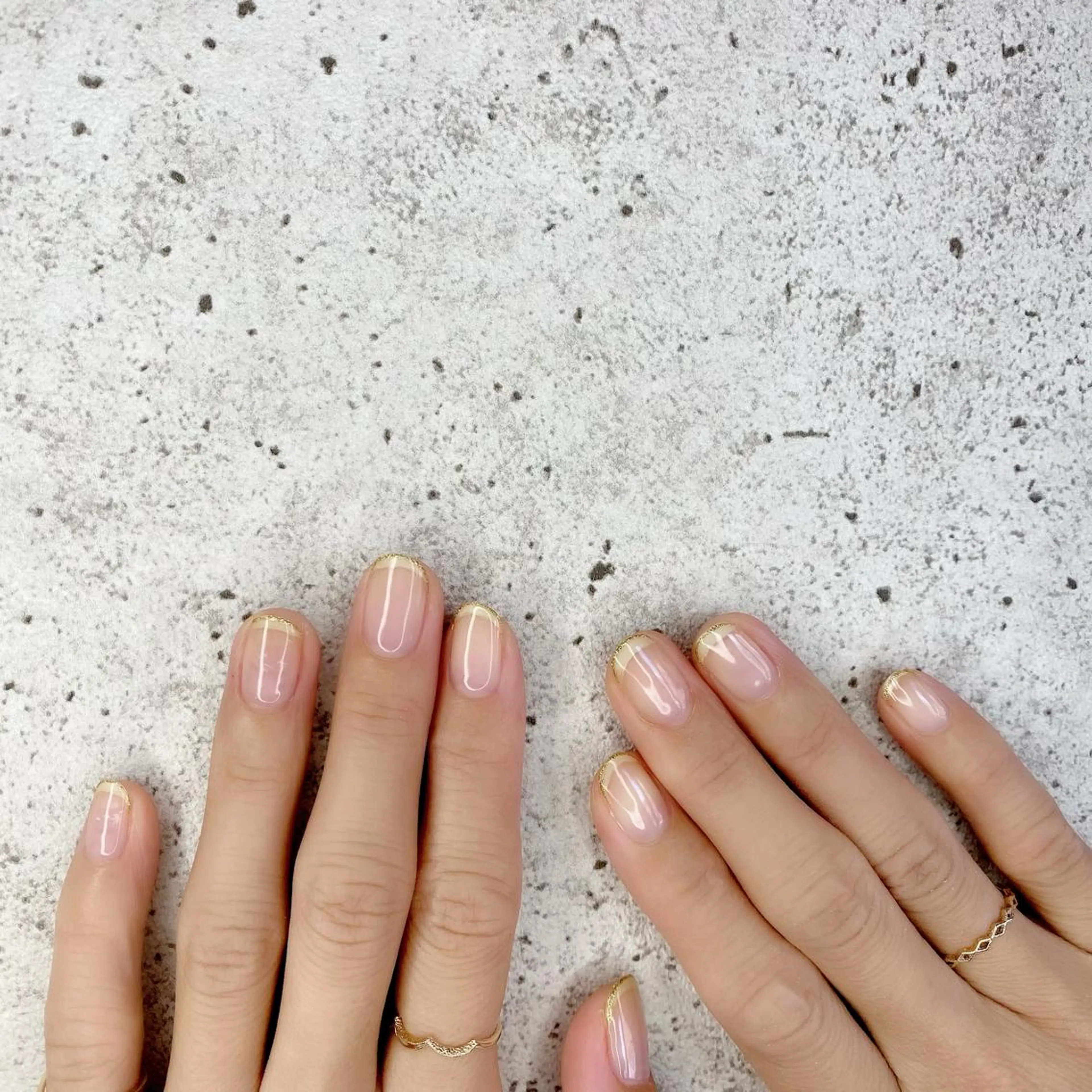 ミディアム カラー パーマ ヘアアレンジ メンズ キッズ ネイル マツエク・マツパ クリアネイル フレンチネイル Salon Ｋのネイルデザイン