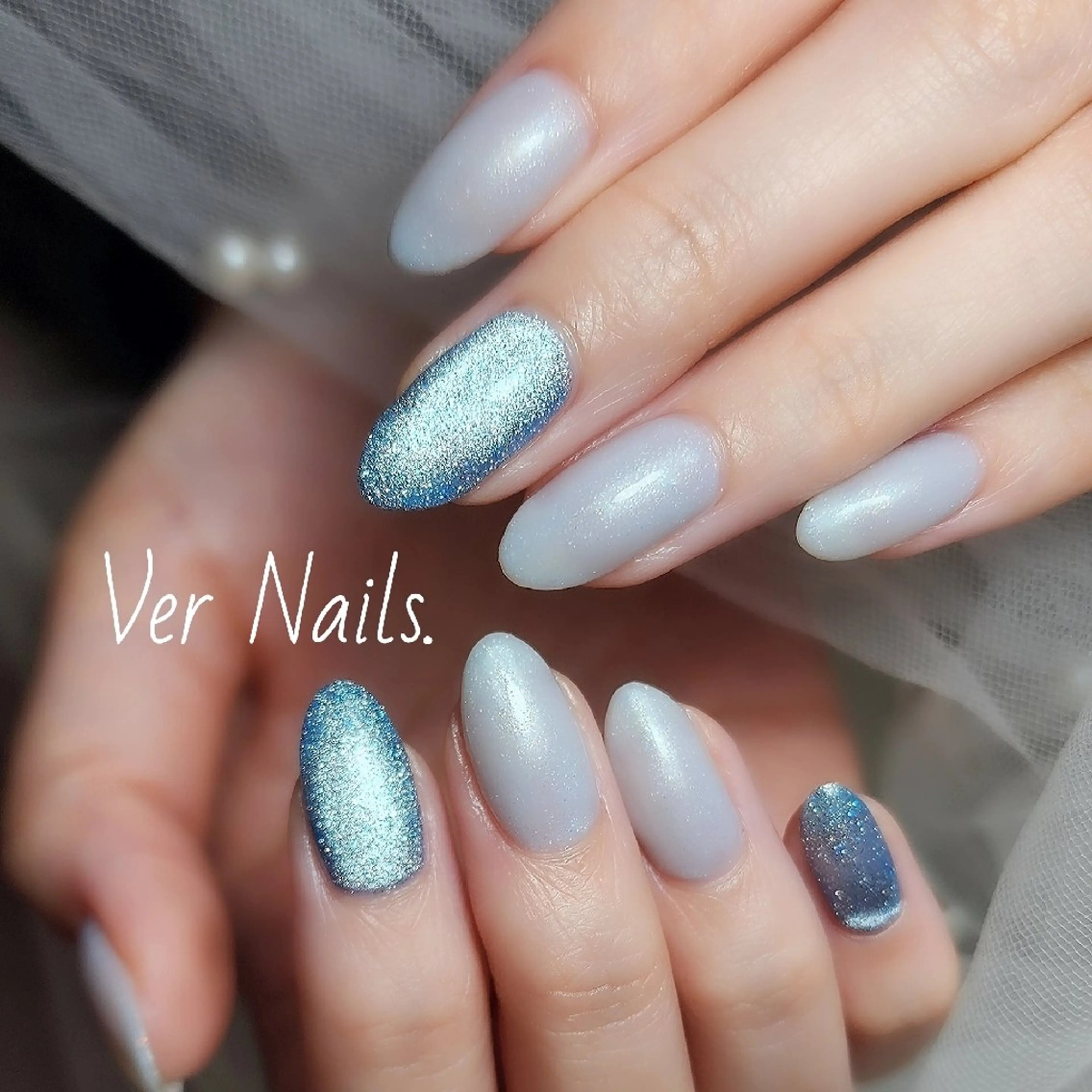 ネイル ブルー ワンカラーネイル ハンドネイル Ver  Nails.のその他イメージ