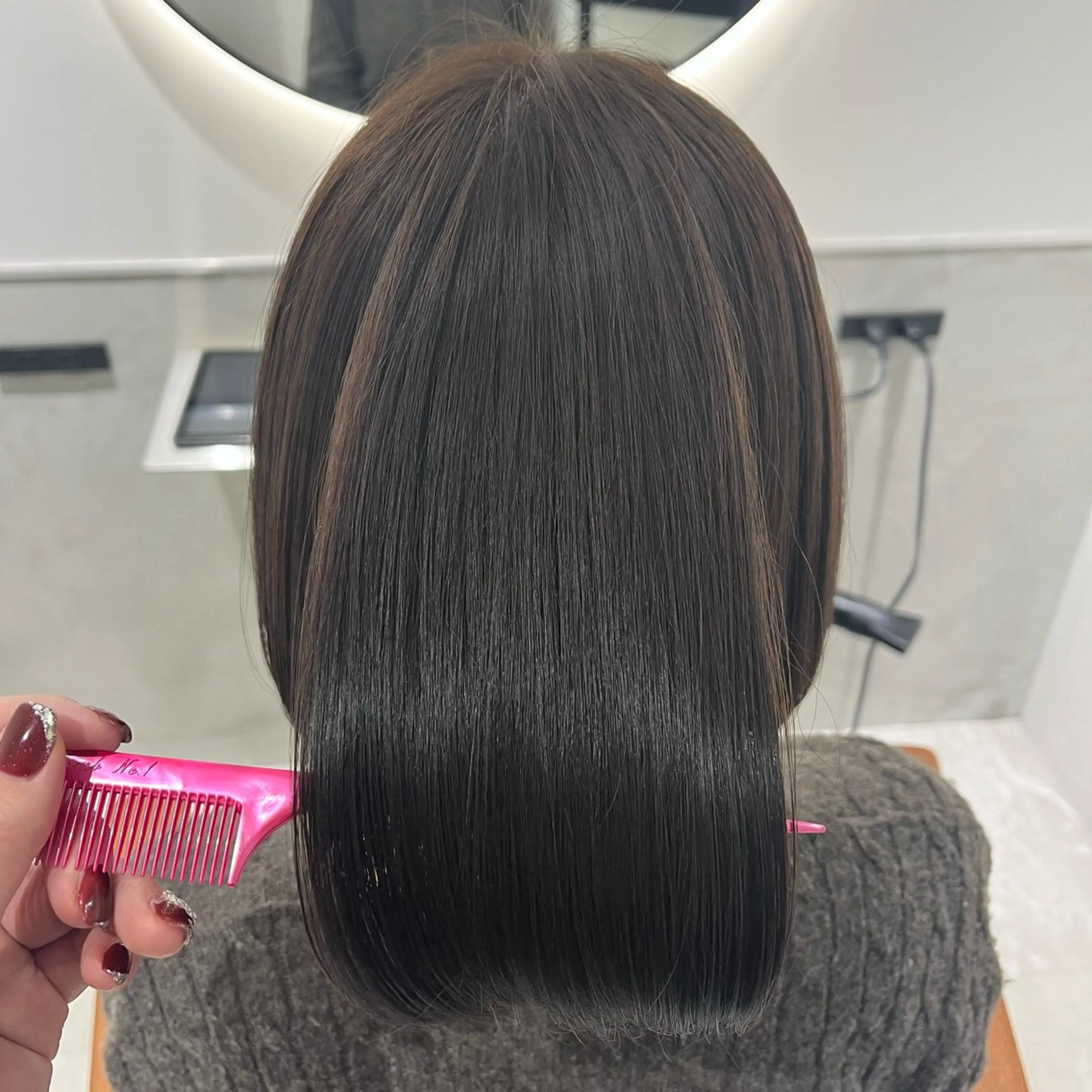 カラー ヘアカラー ヘッドスパ eN°   by youres hair 飯田橋店所属・髪質改善/レイヤー× 縮毛矯正🤍maiのヘアスタイル