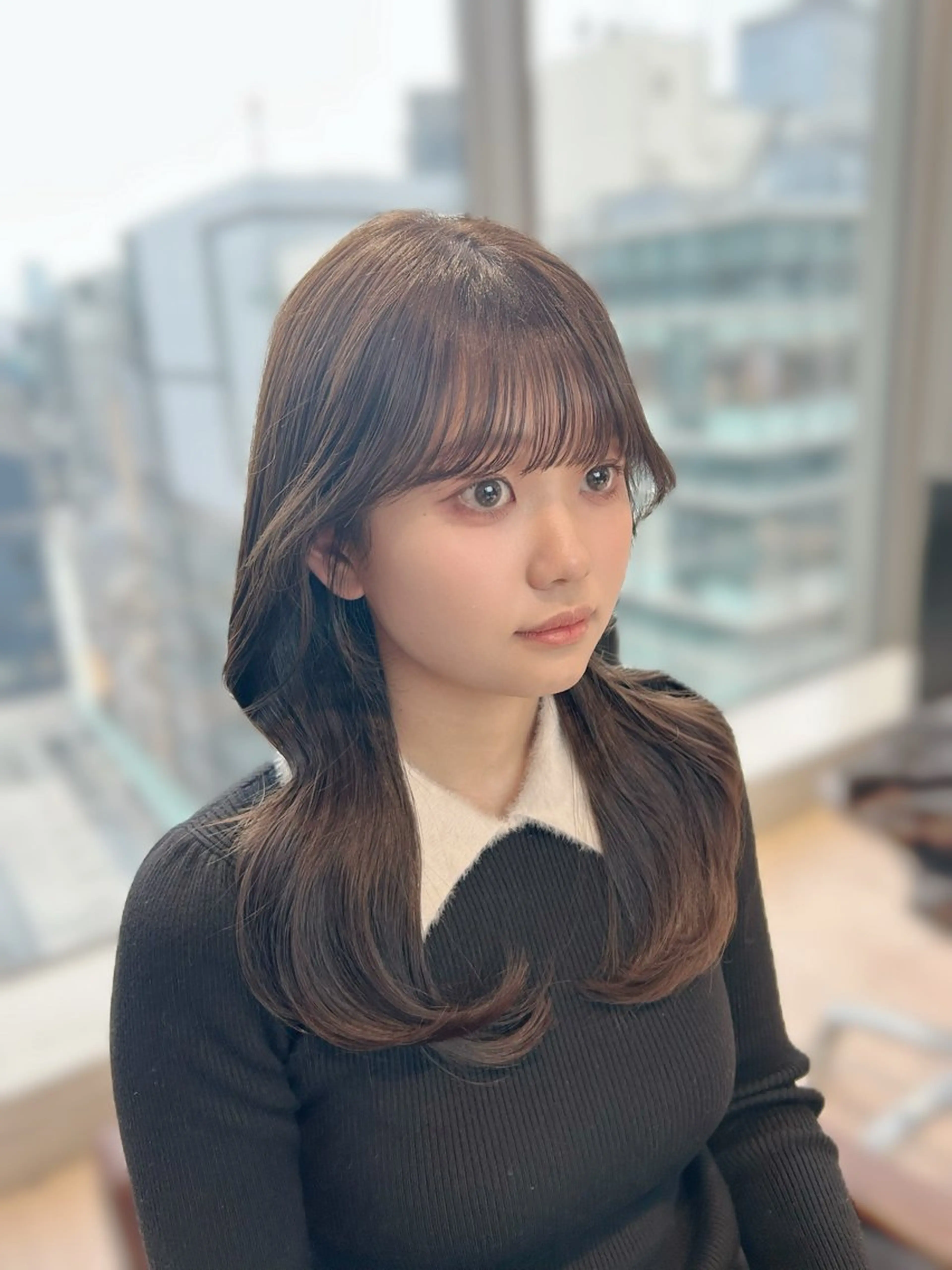 ロング カット 🎀大竹美侑/顔まわ りカット/レイヤーのヘアスタイル