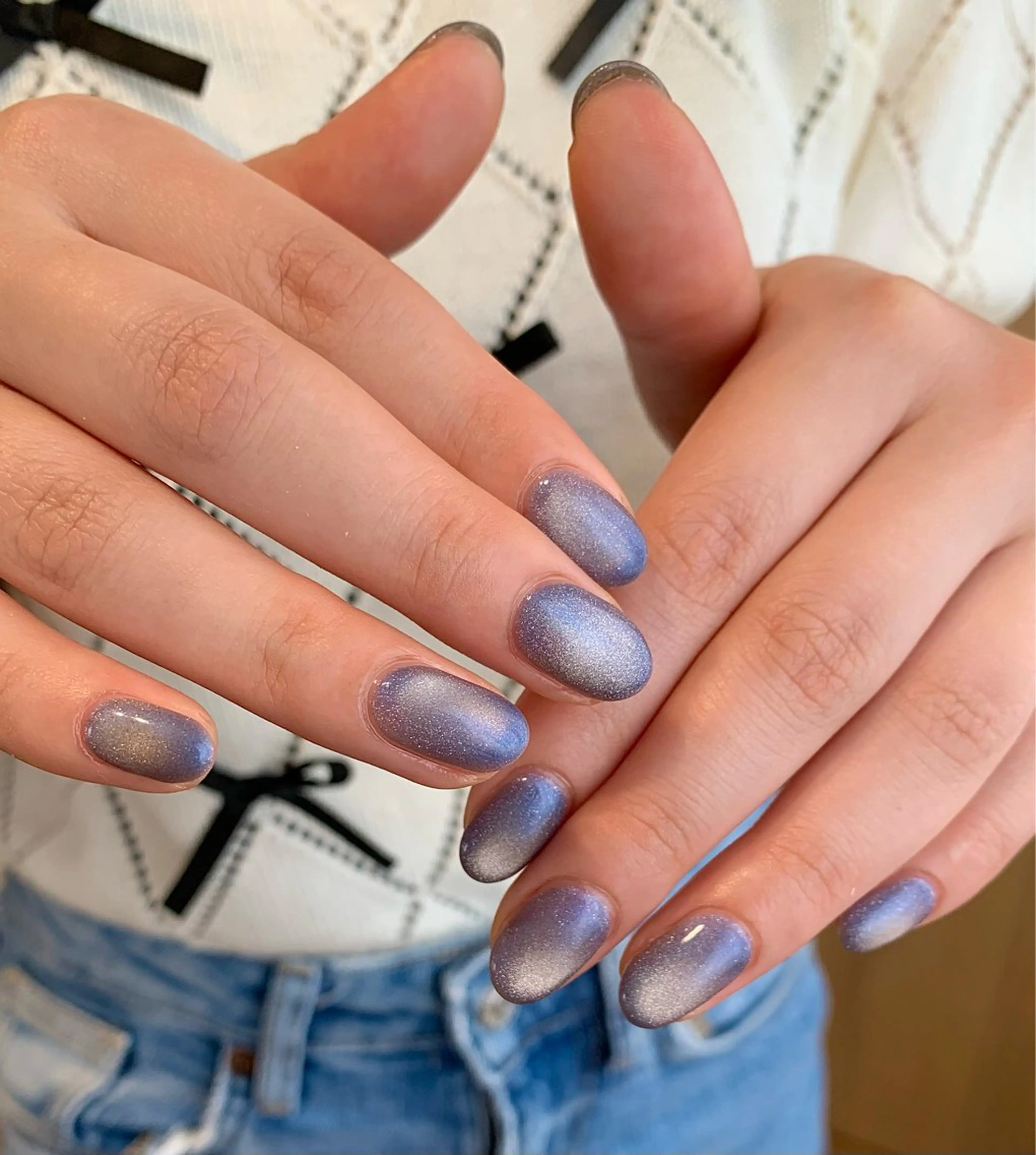 ネイル フラッシュネイル マグネットネイル ニュアンスネイル オフィスネイル ショートネイル sufu. nail YUKIのネイルデザイン