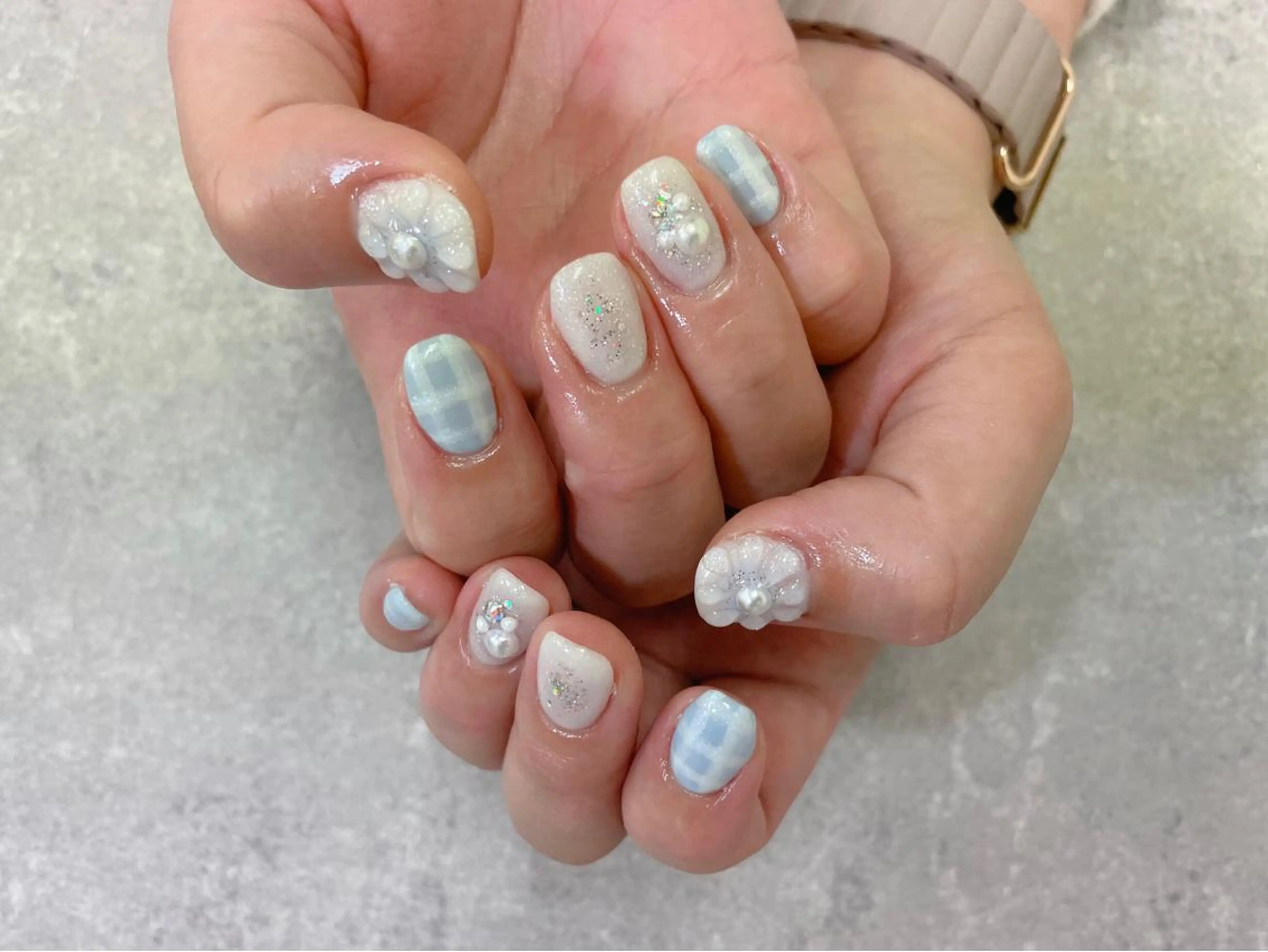 ネイル フラワーネイル ぷっくりネイル ハンドネイル foglia❁﻿. ⌇﻿imamuraのネイルデザイン