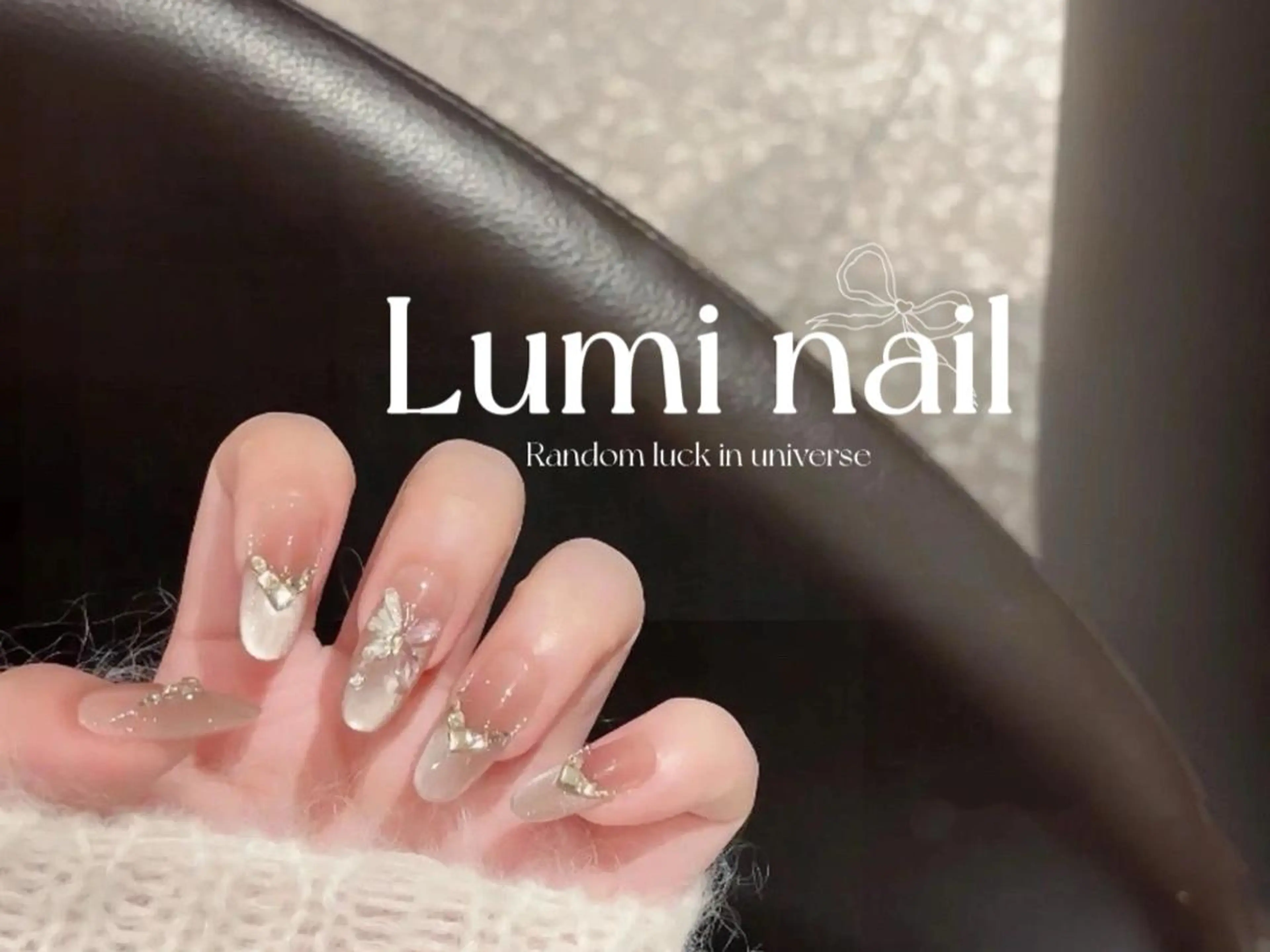 ネイル ツイードネイル 冬ネイル クリスマス 神崎 理沙のネイルデザイン