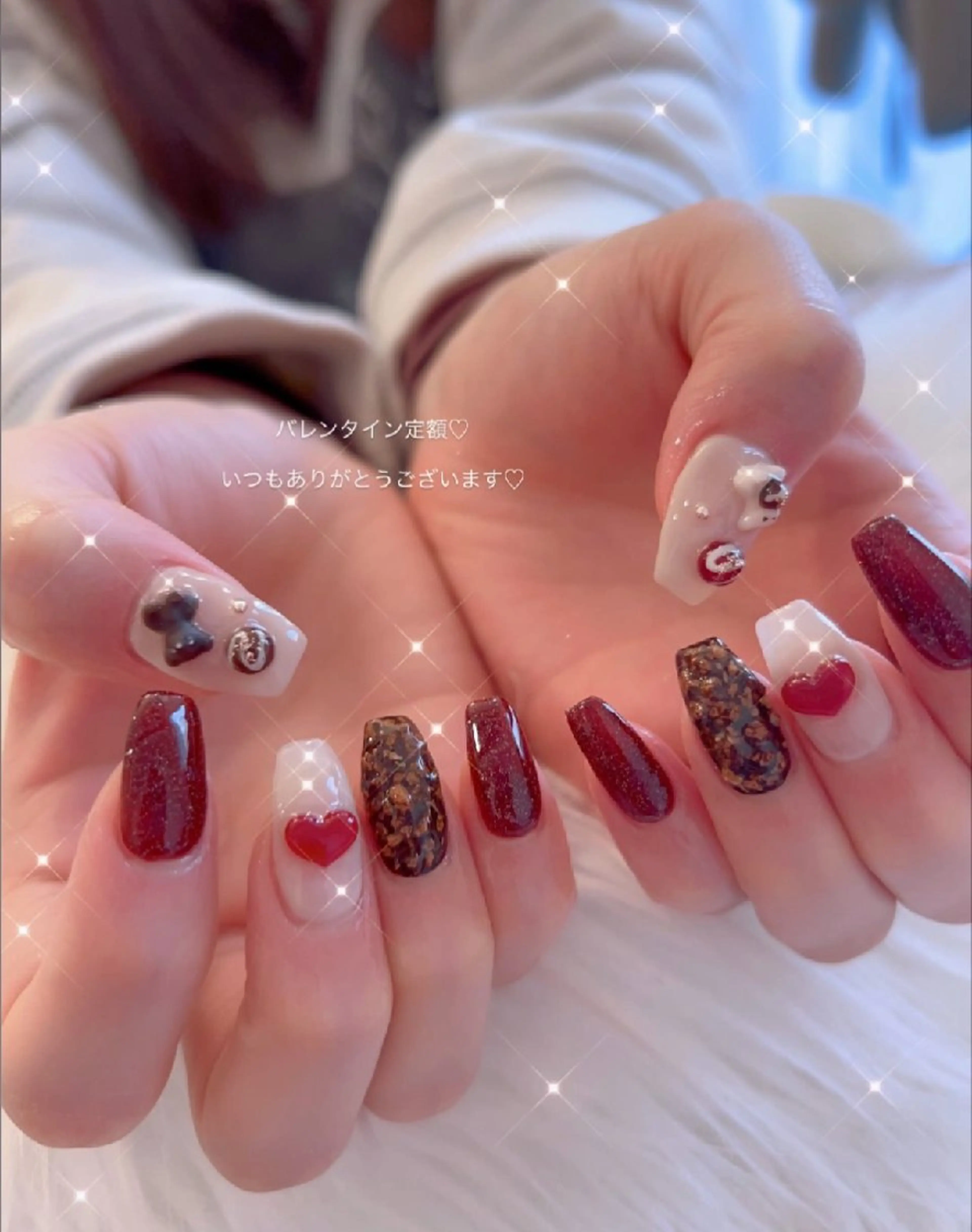 ネイル 長さ出し ジェルネイル パラジェル ハンドネイル I LOVE ME  NAIL.｡.:*♡のネイルデザイン