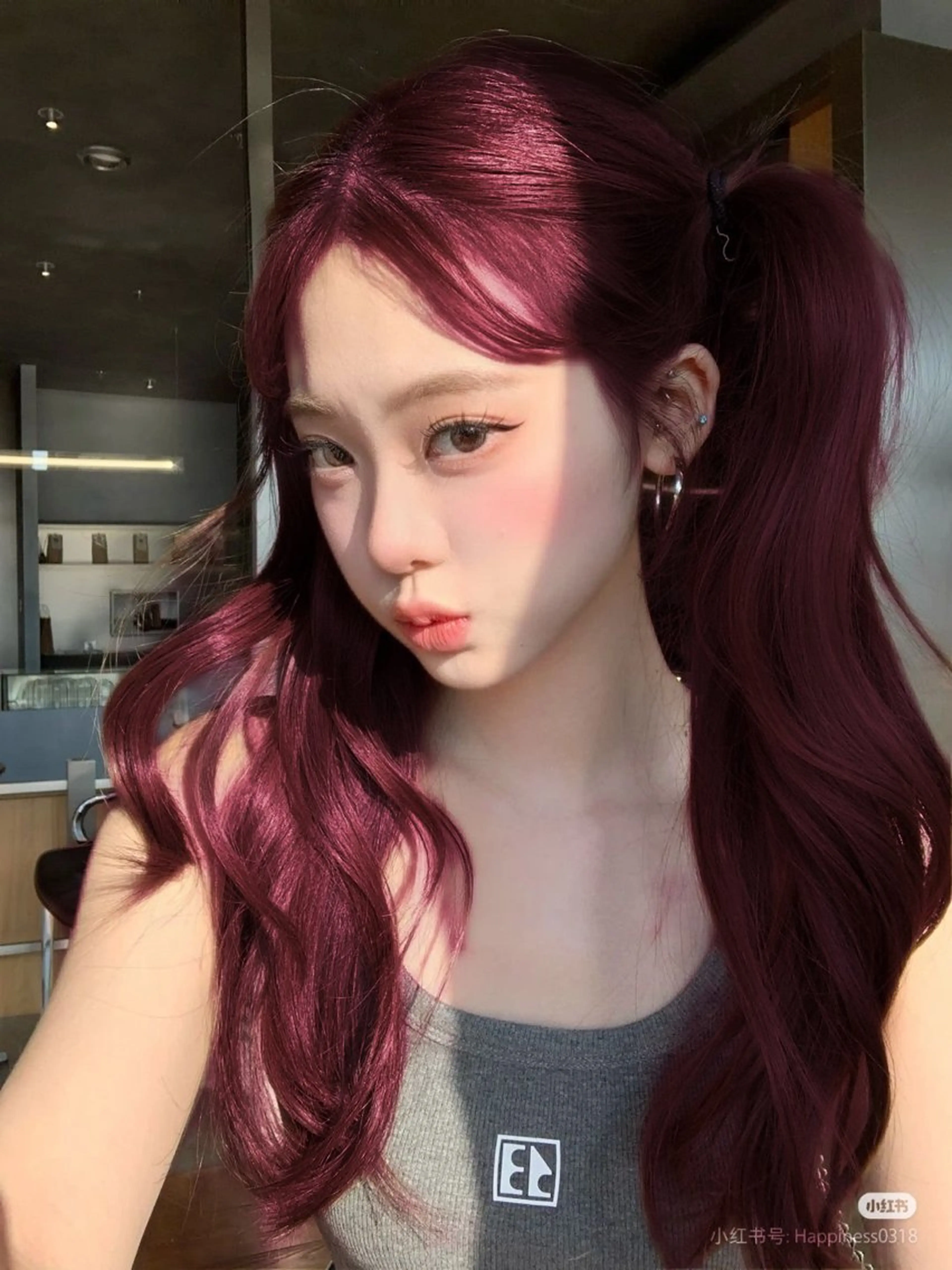 ロング カラー ブリーチなしで叶える 🍒モテ暖色🎀🪽のヘアスタイル