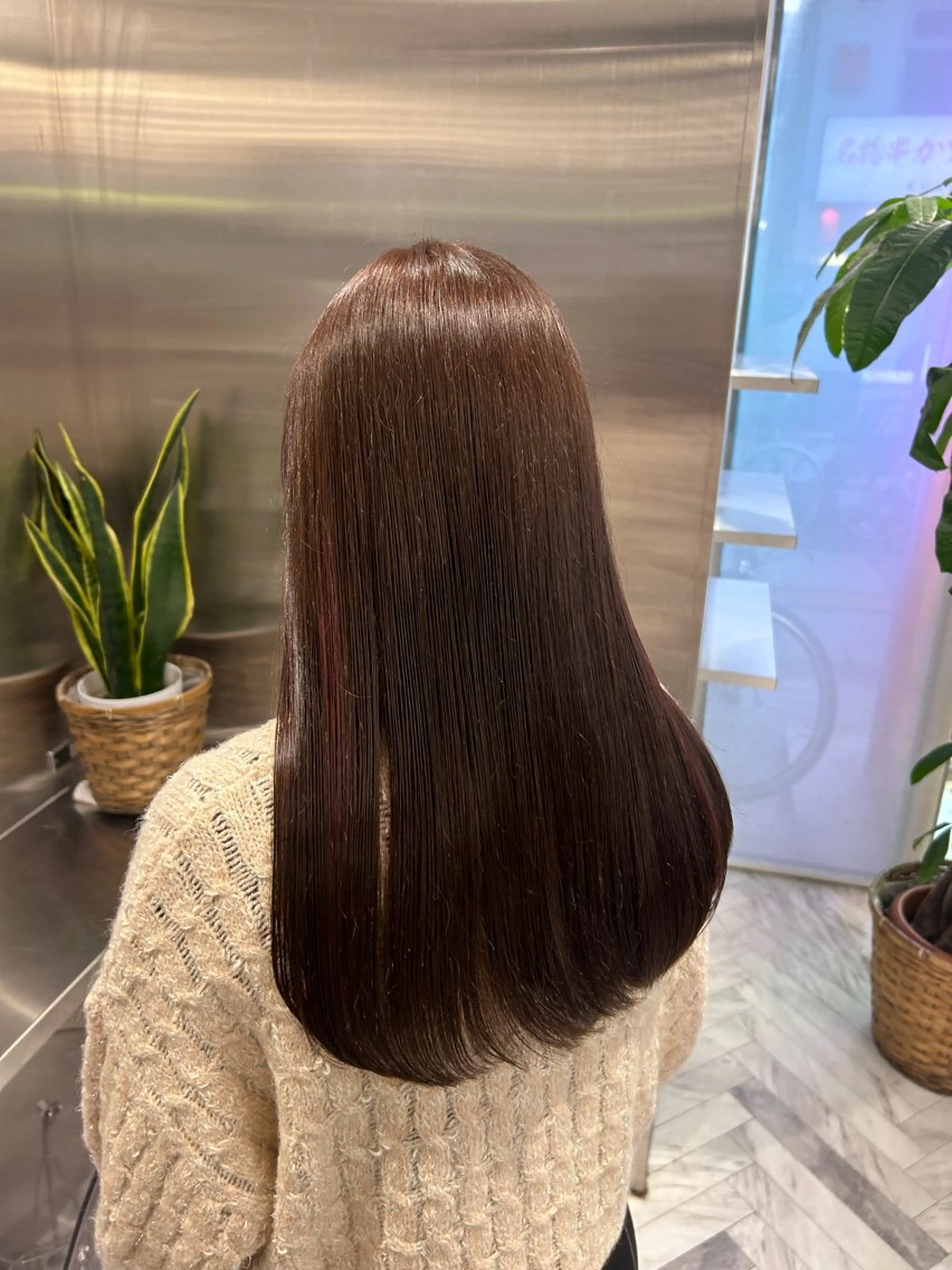 セミロング カラー ヘアカラー トリートメント 冬っぽカラー/ マツエク/ゆきなのマツエク・マツパデザイン