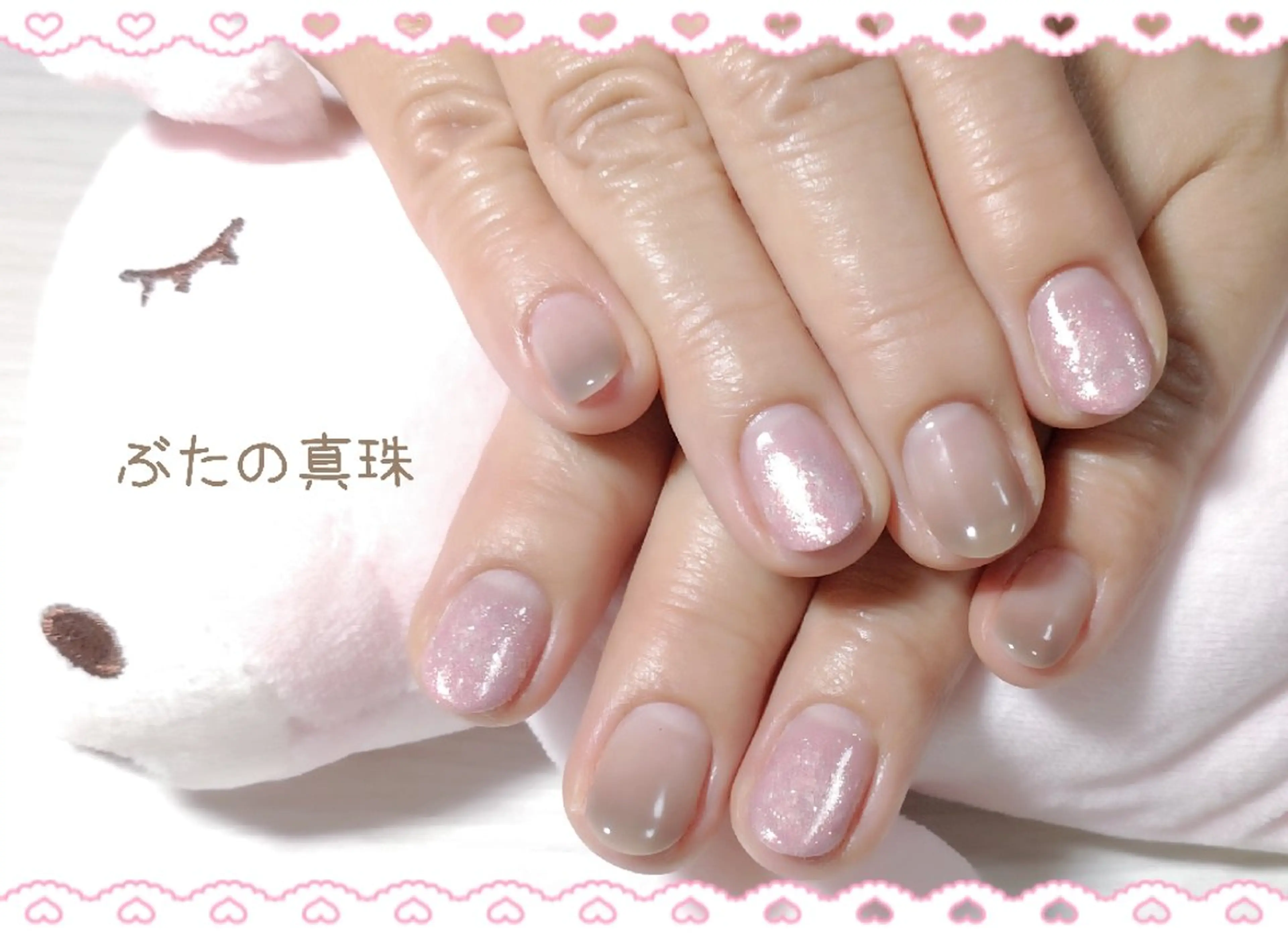 ネイル グラデーション キラキラネイル ピンク ハンドネイル 林 珠里のネイルデザイン