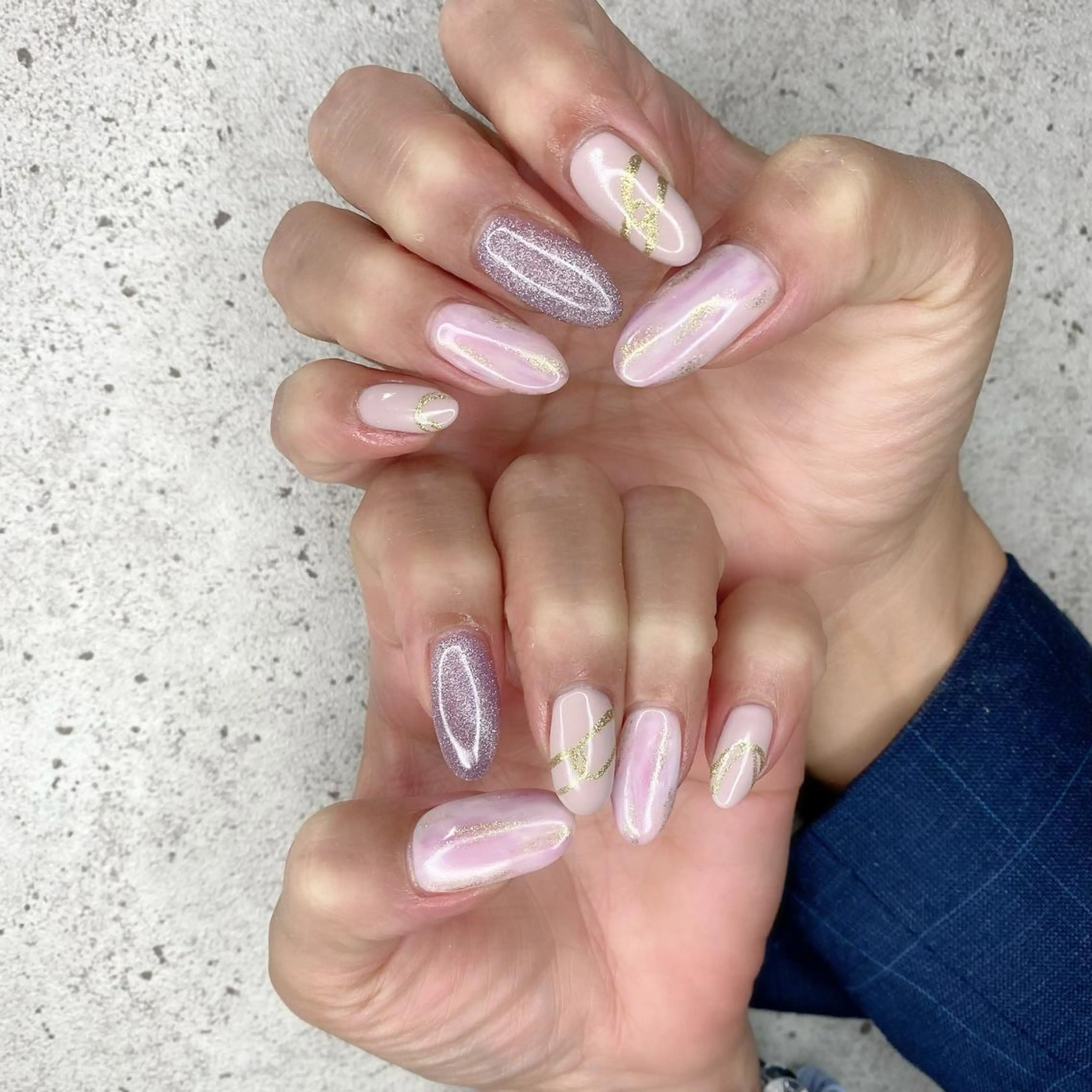 ロング カラー パーマ ヘアアレンジ メンズ キッズ ネイル マツエク・マツパ ベージュカラー ピンクカラー ピンクベージュ パープルカラー カラーマツエク ハンドネイル Salon Kのネイルデザイン