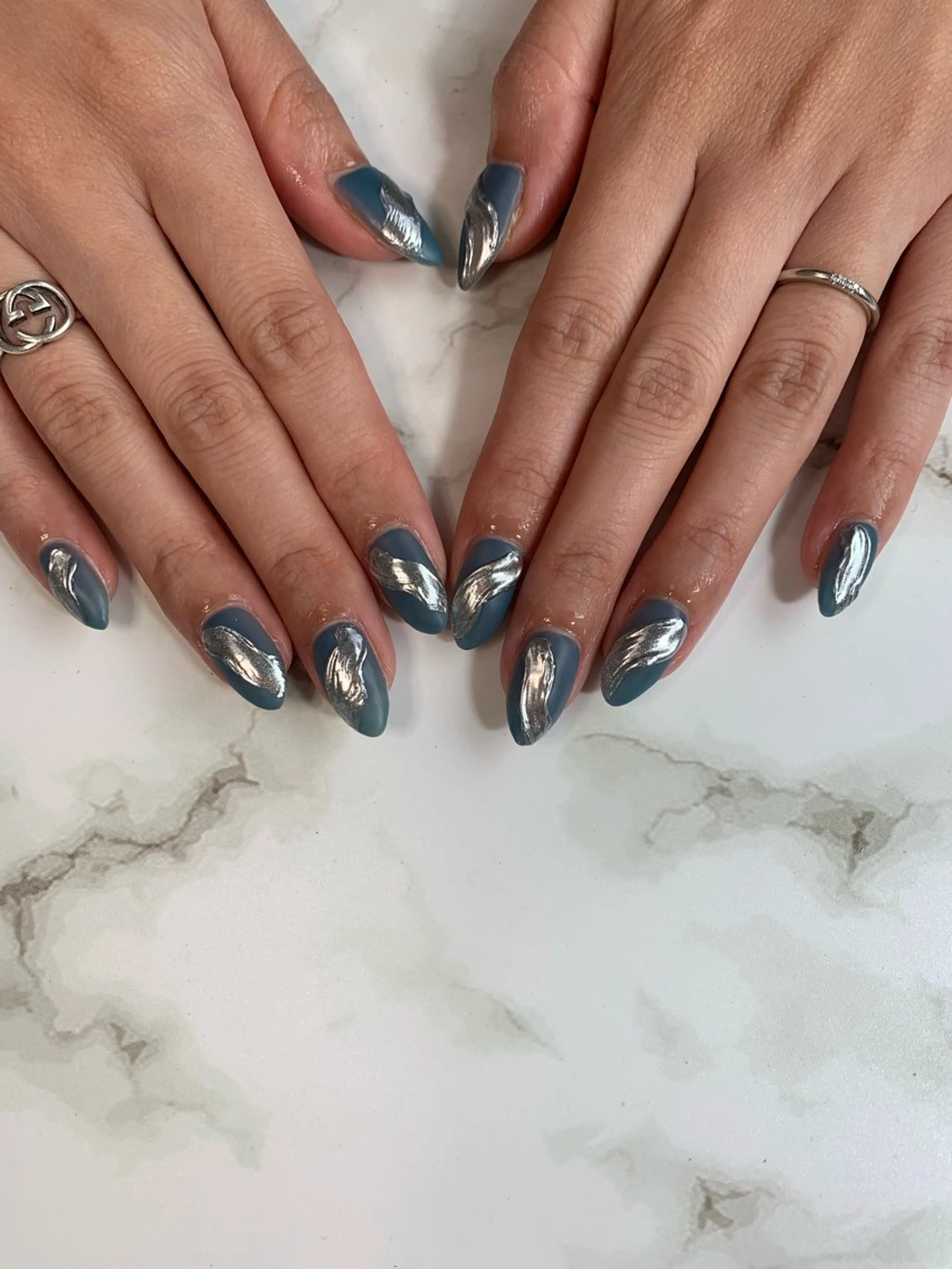 ネイル マットネイル ミラーネイル 北川 恭子のネイルデザイン