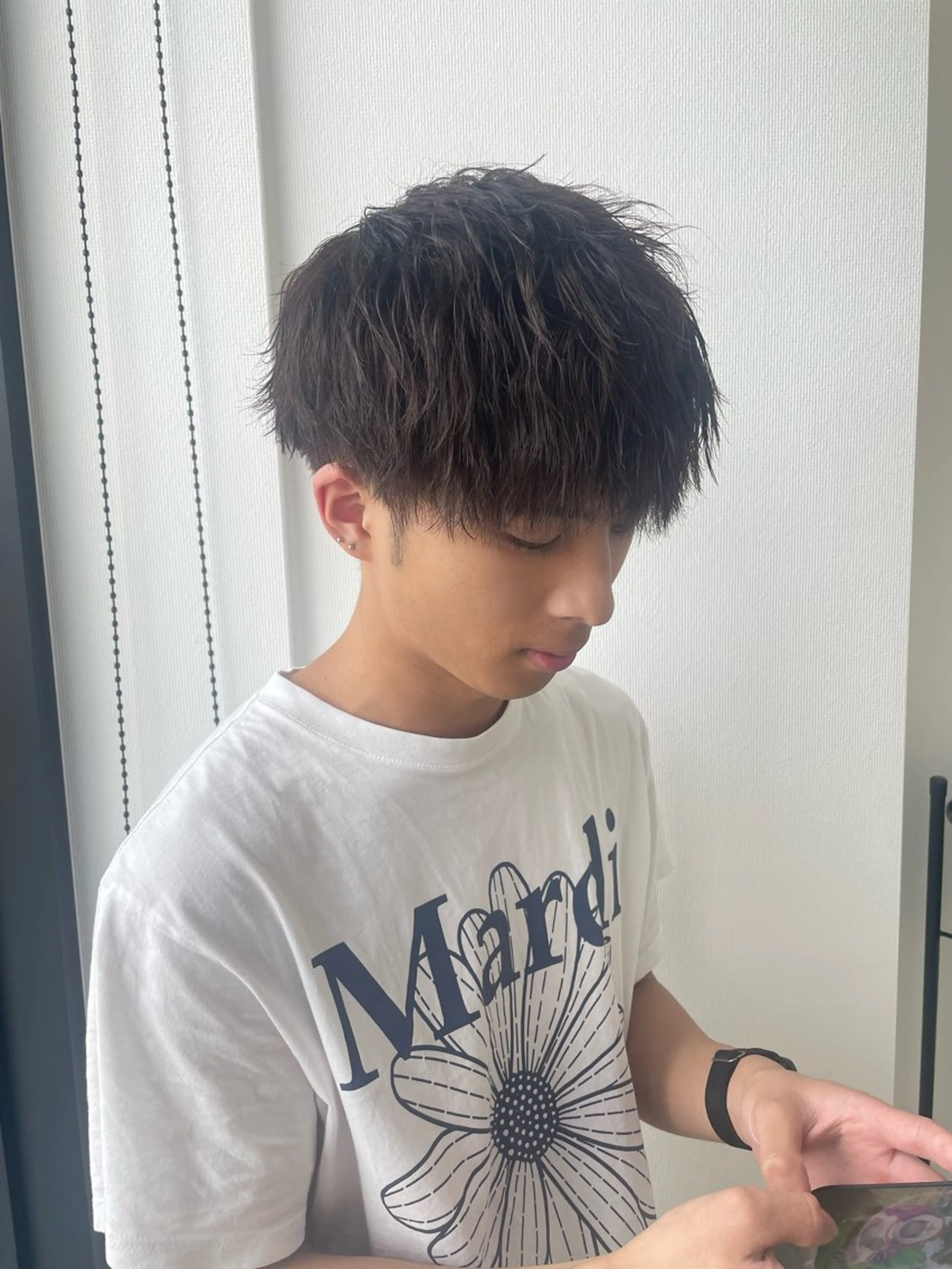 カラー パーマ メンズ パーマ パーマ／ブリーチ🐏 モデル募集中 ナナホのヘアスタイル