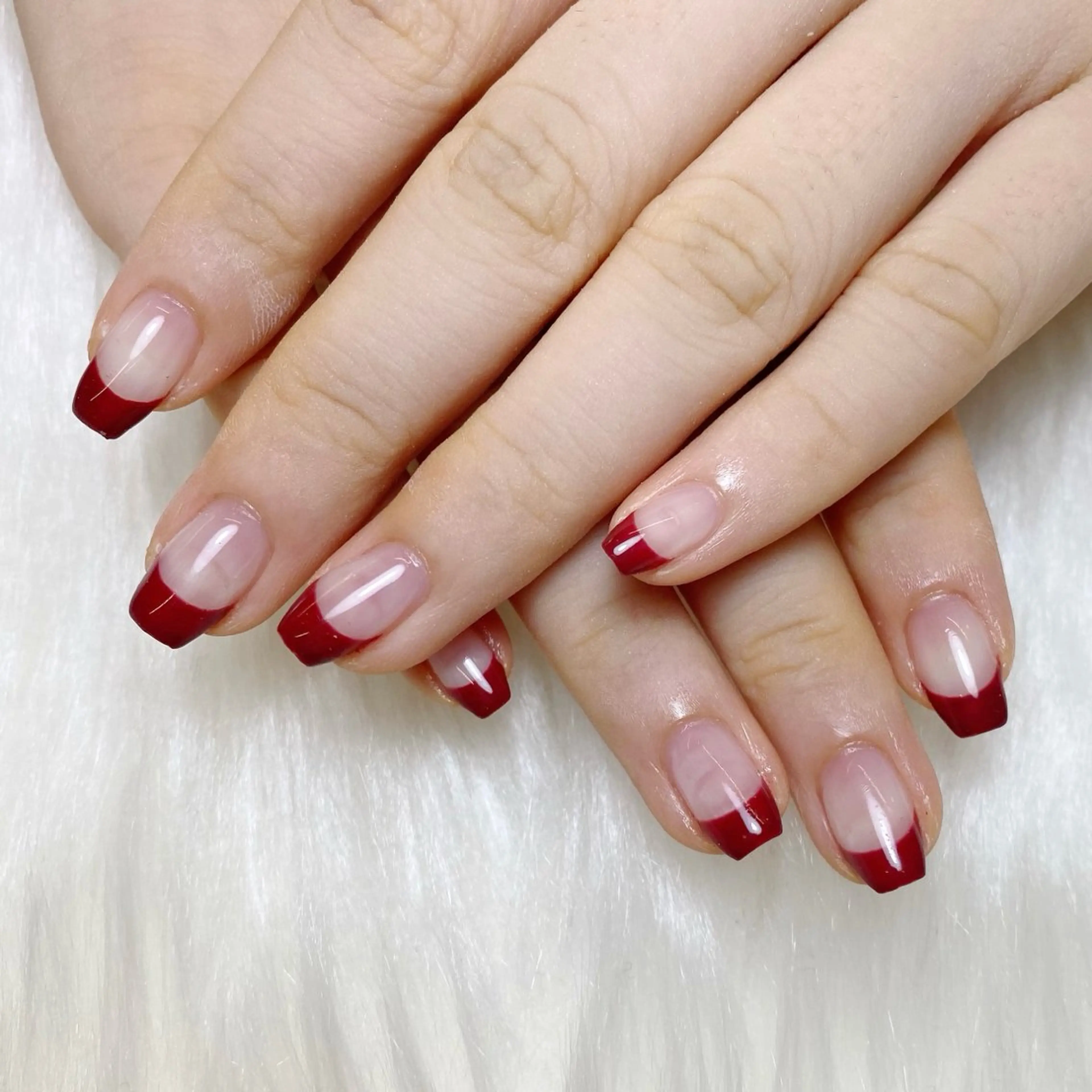 ネイル ブルー 長さ出し フラッシュネイル フットネイル フレンチネイル ハンドネイル fein. miku🎀🍼のネイルデザイン