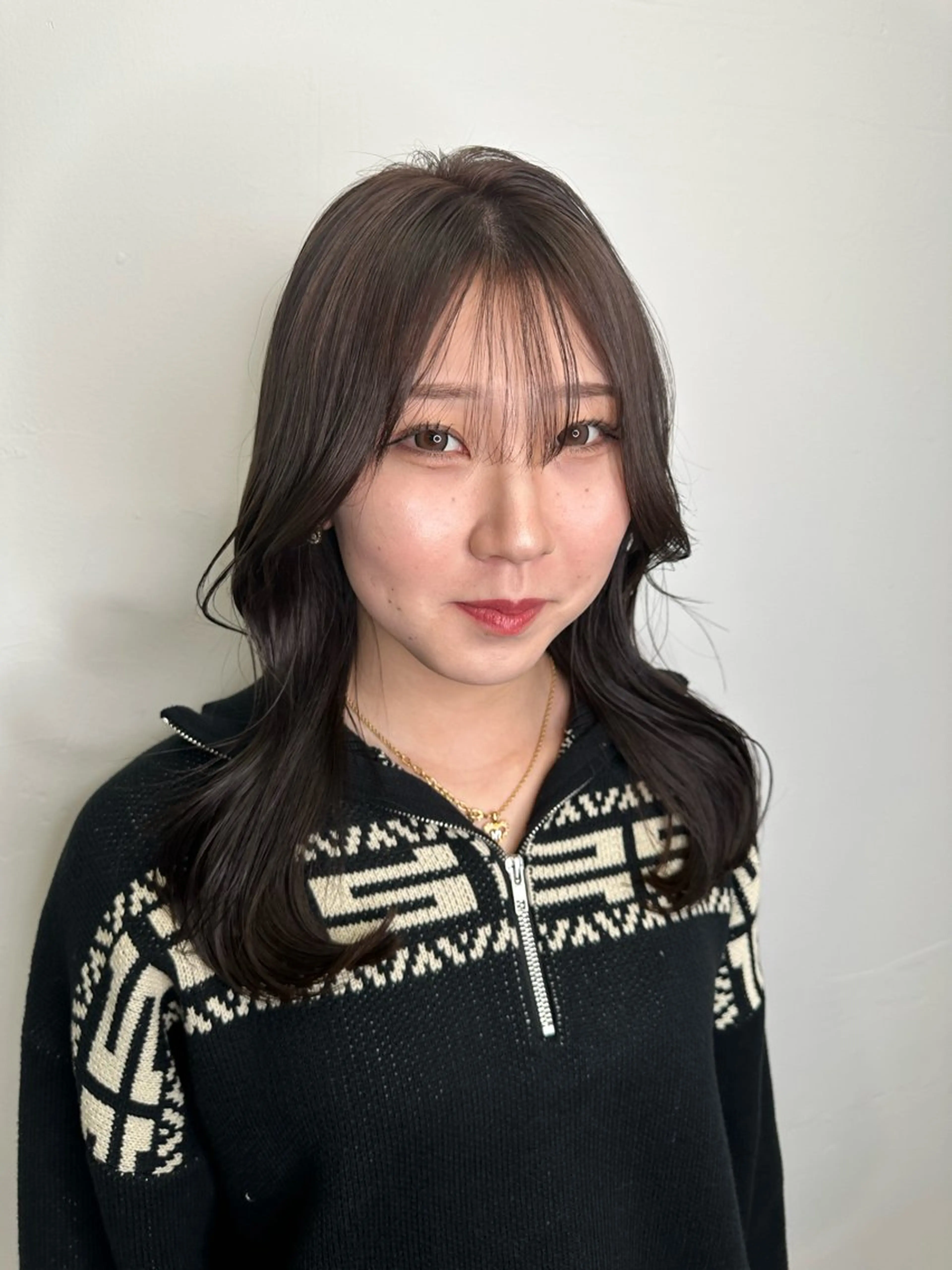 セミロング カラー カット ヘアカラー トリートメント ワンホンヘア ケラチン/Kaitoのヘアスタイル