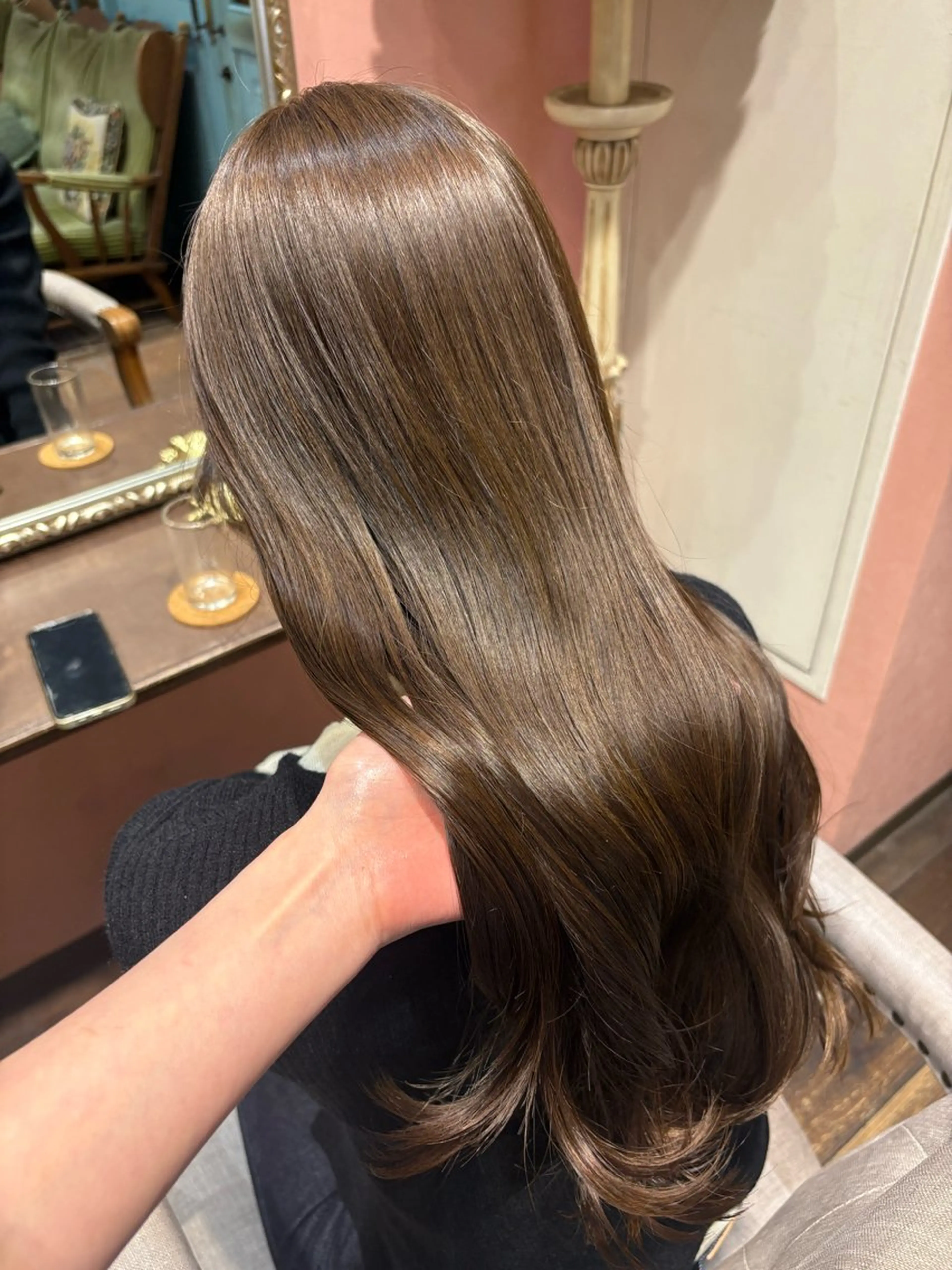 セミロング ヘアカラー トリートメント なぎさ 心斎橋美容室のヘアスタイル