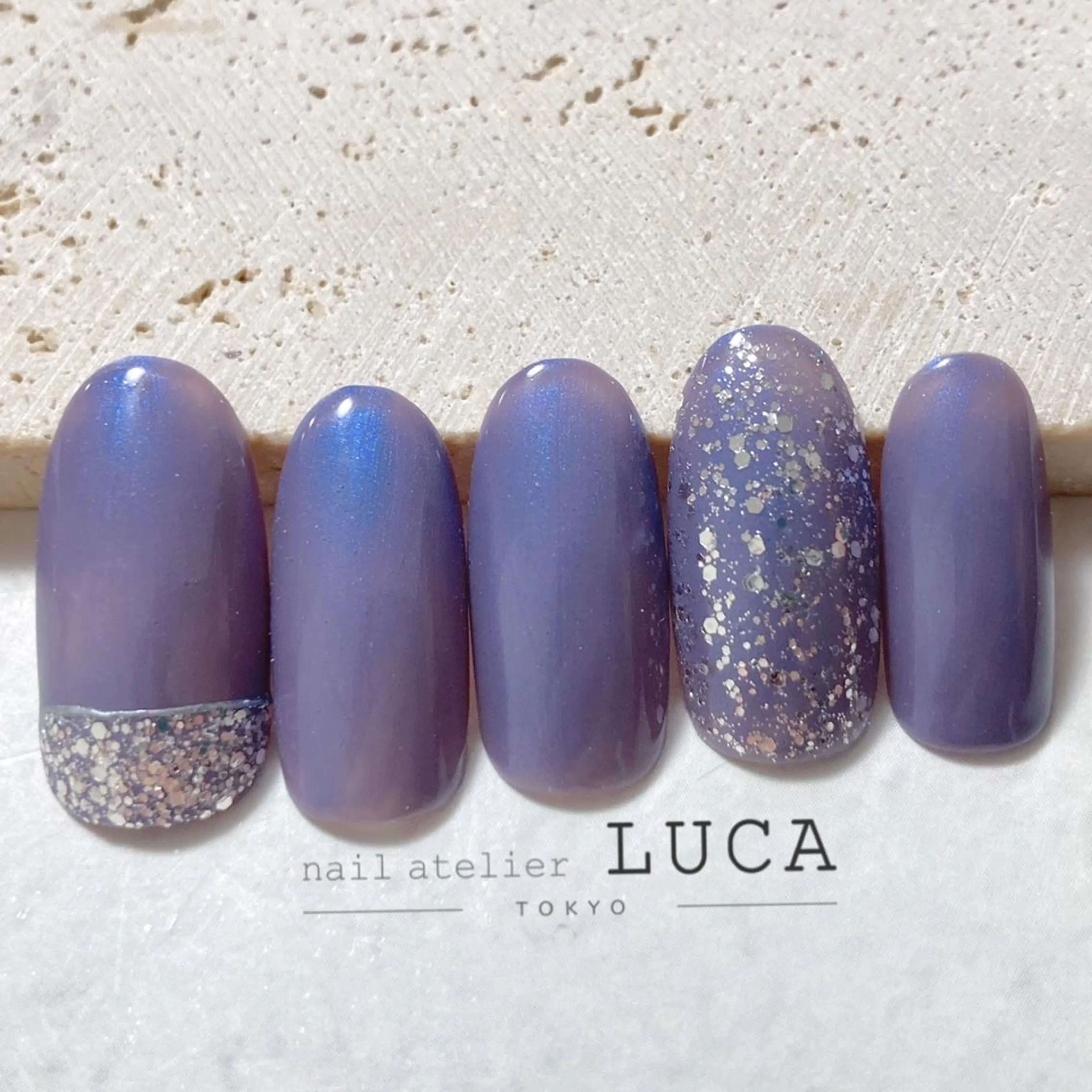 ネイル アートネイル オーロラネイル クリアネイル 長さ出し フットネイル ハンドネイル ネイルアトリエルカ スタッフのネイルデザイン