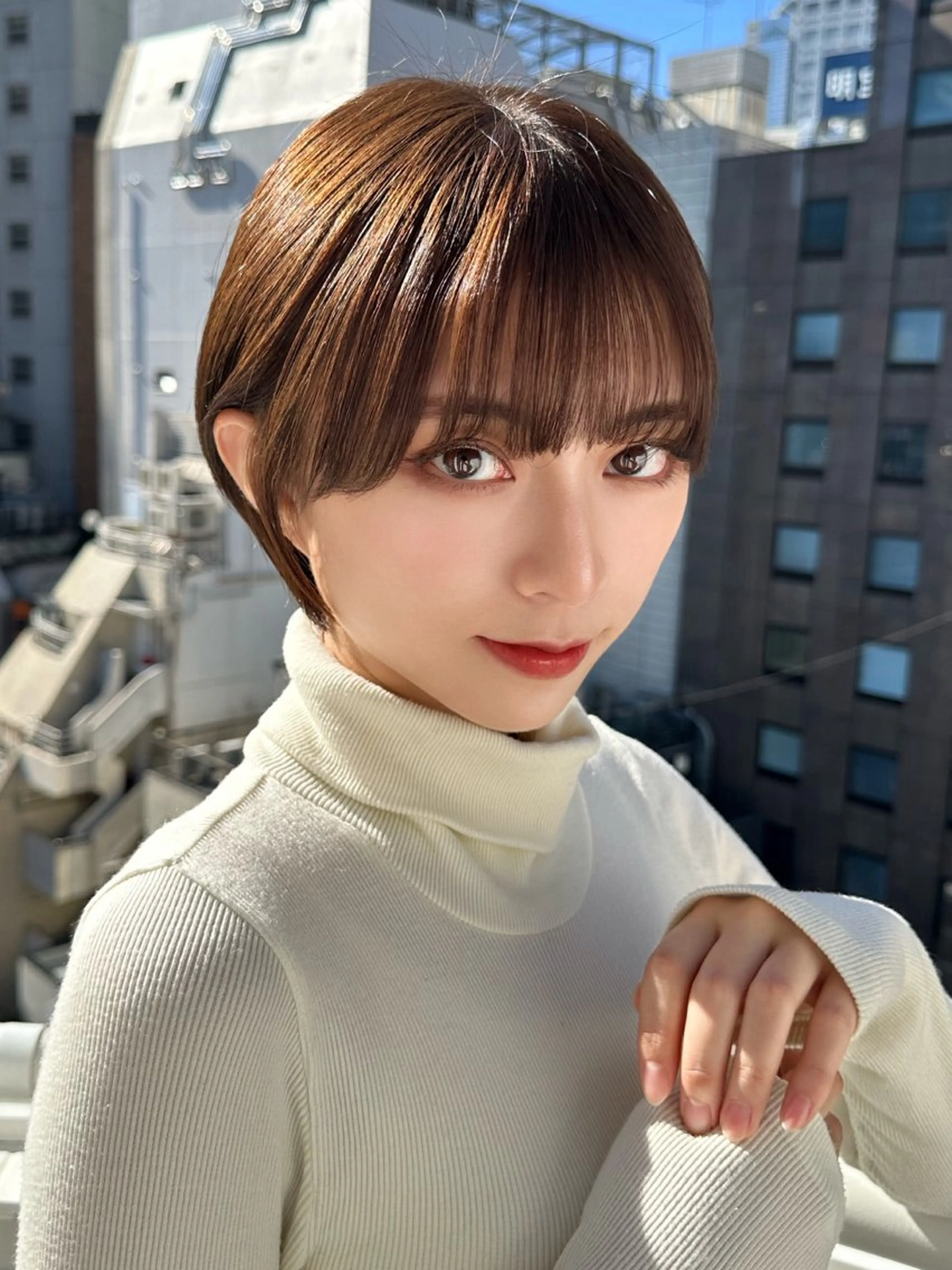 ショート カラー パーマ 新宿/髪質改善/ボブ 韓国レイヤー大重聖斗のヘアスタイル