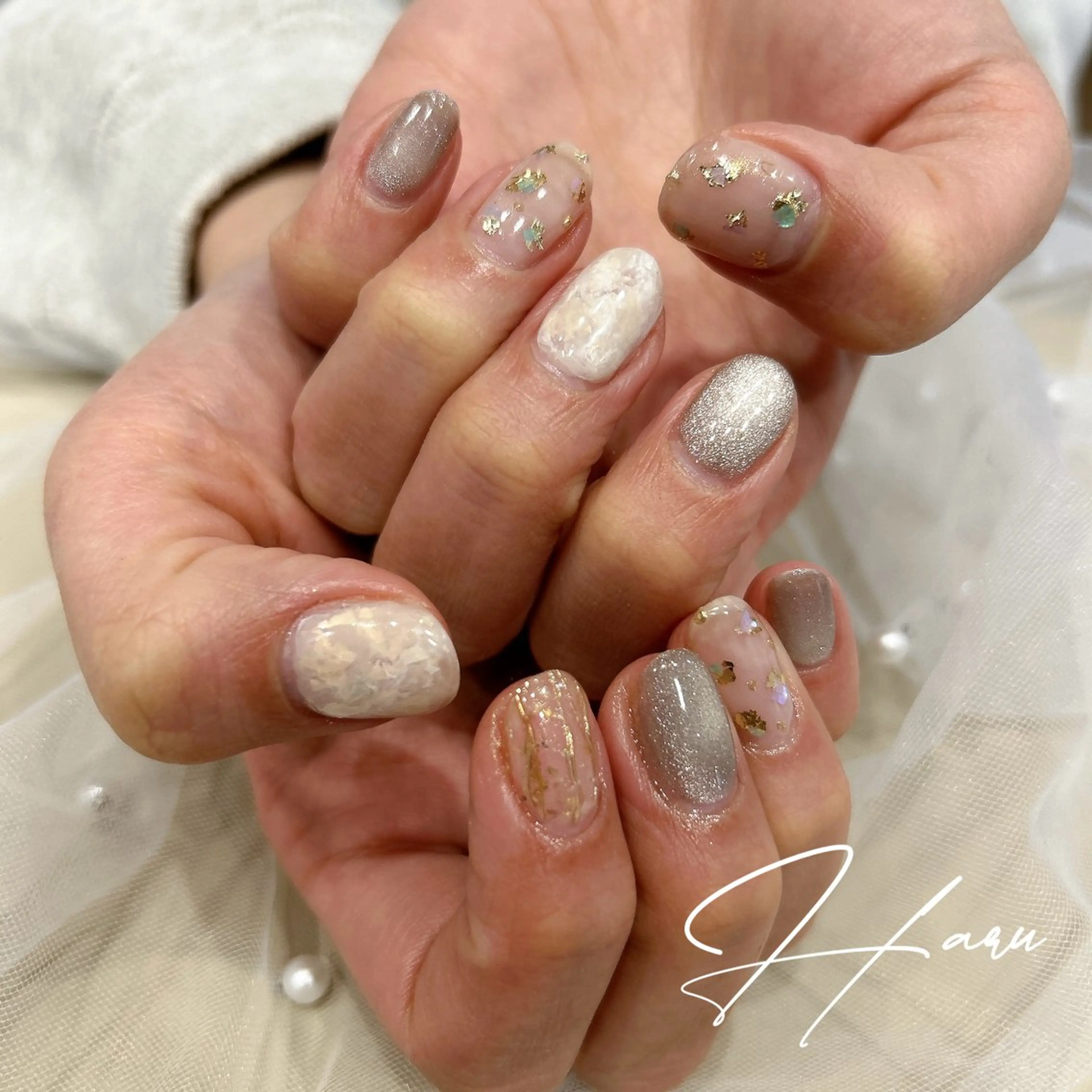 ネイル ニュアンスネイル ハンドネイル Haru .mのネイルデザイン