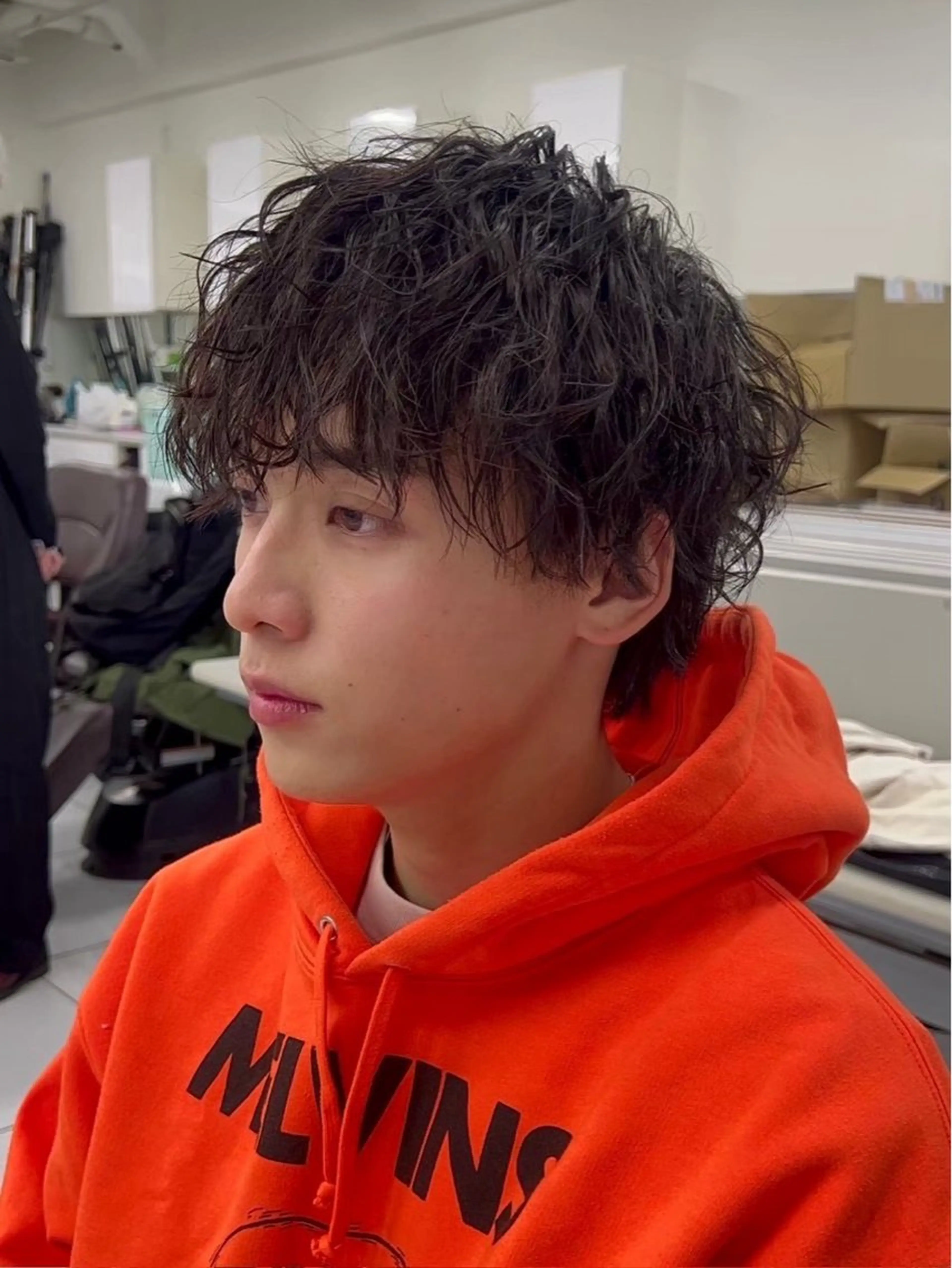 ミディアム メンズ 志賀 菜妃のヘアスタイル