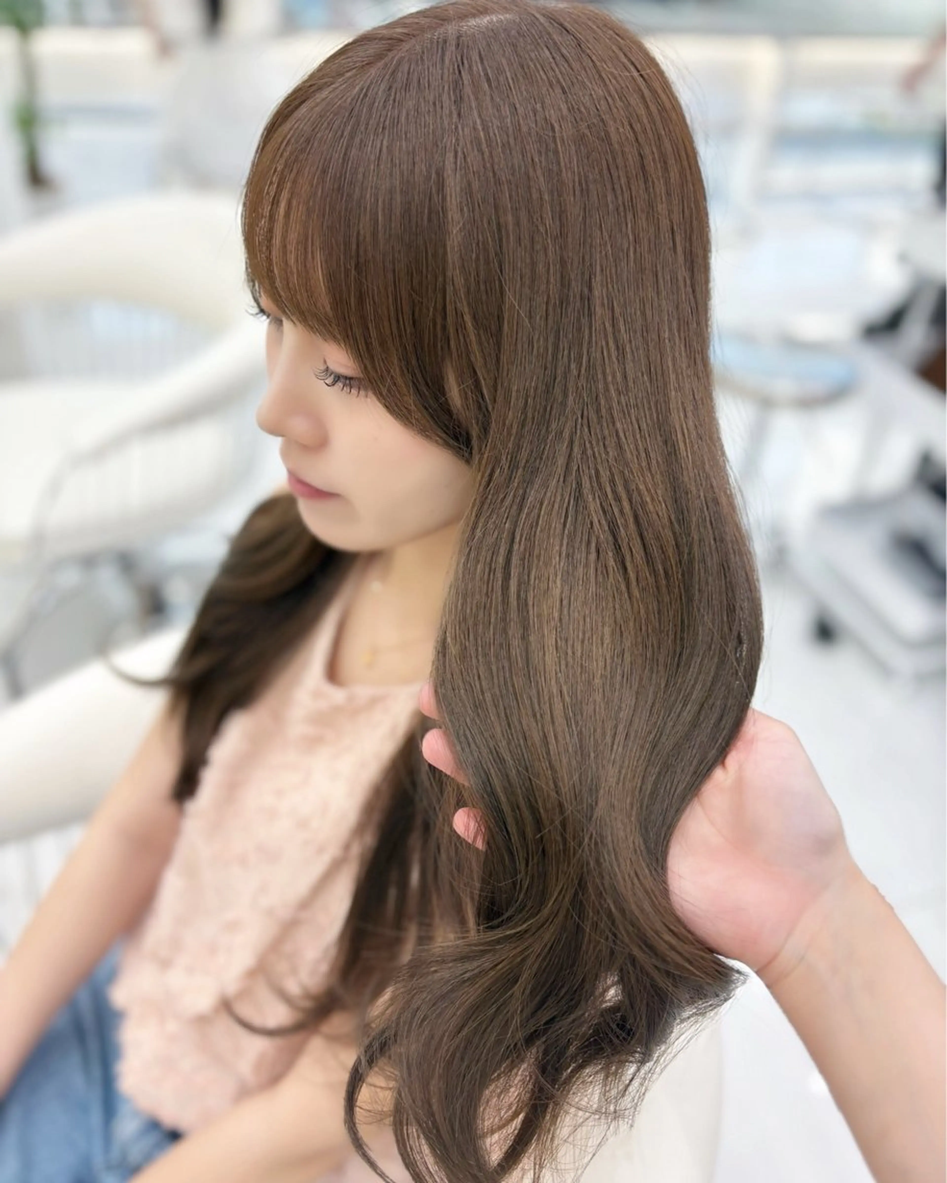 うるつやケアカラー✨+前髪、顔まわりカット+3ステップトリートメント🪞の写真