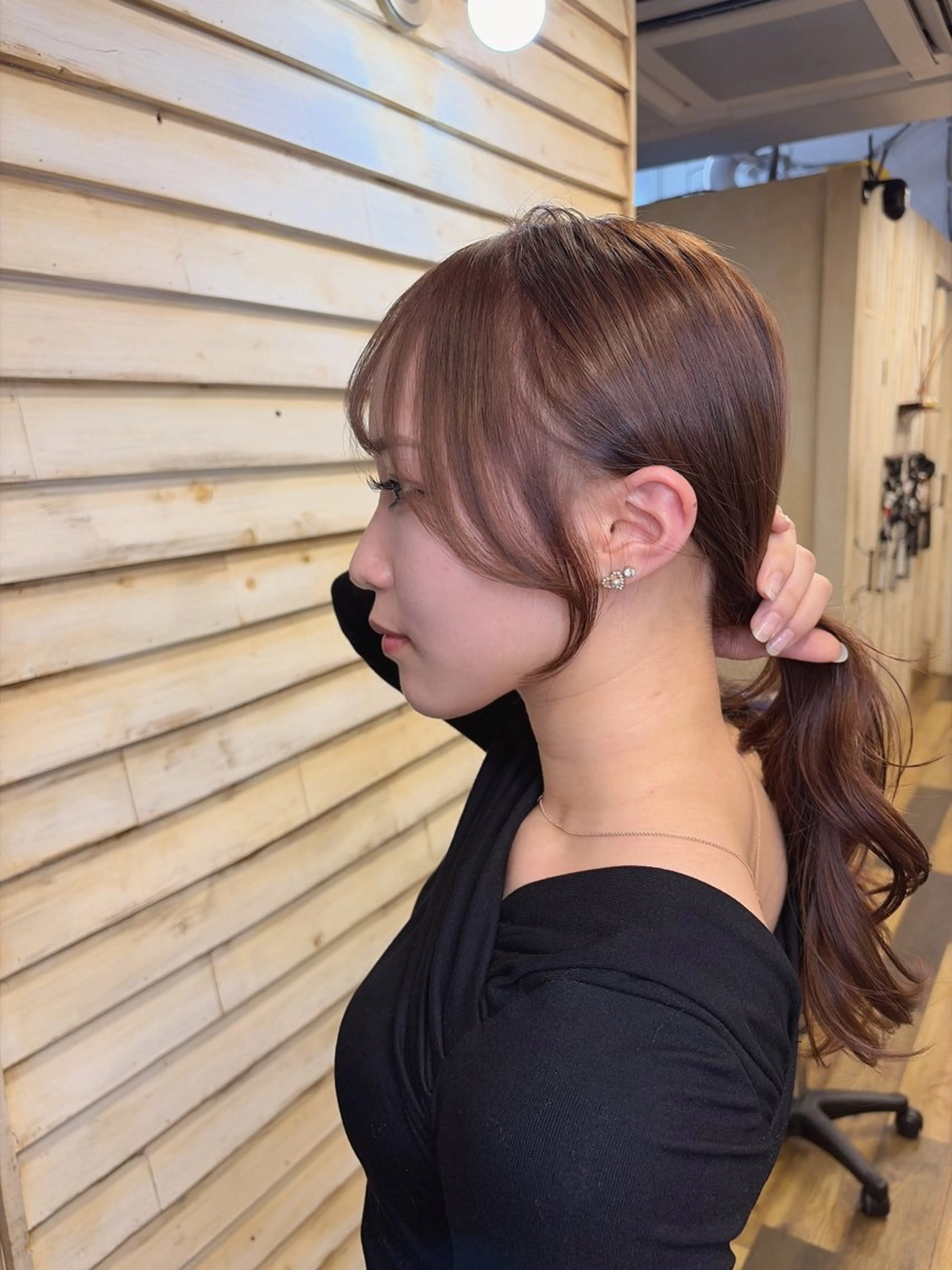 ロング カラー 顔周りカット カット ヘアカラー トリートメント Raffichi 店長　Ryoのヘアスタイル