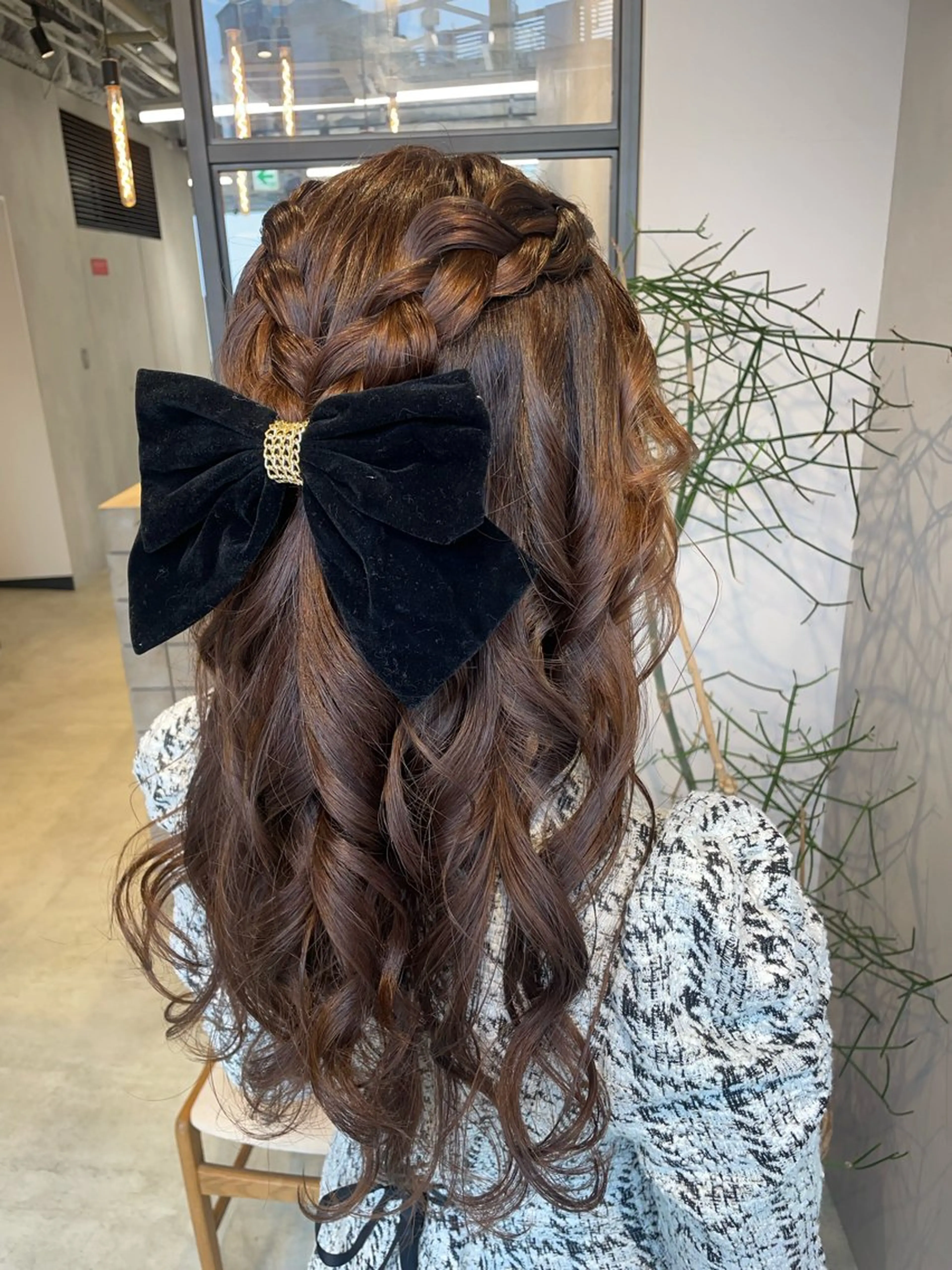 ヘアアレンジ ハーフアップ 透明感カラー✨艶髪 制作🌱山根あゆみのヘアスタイル