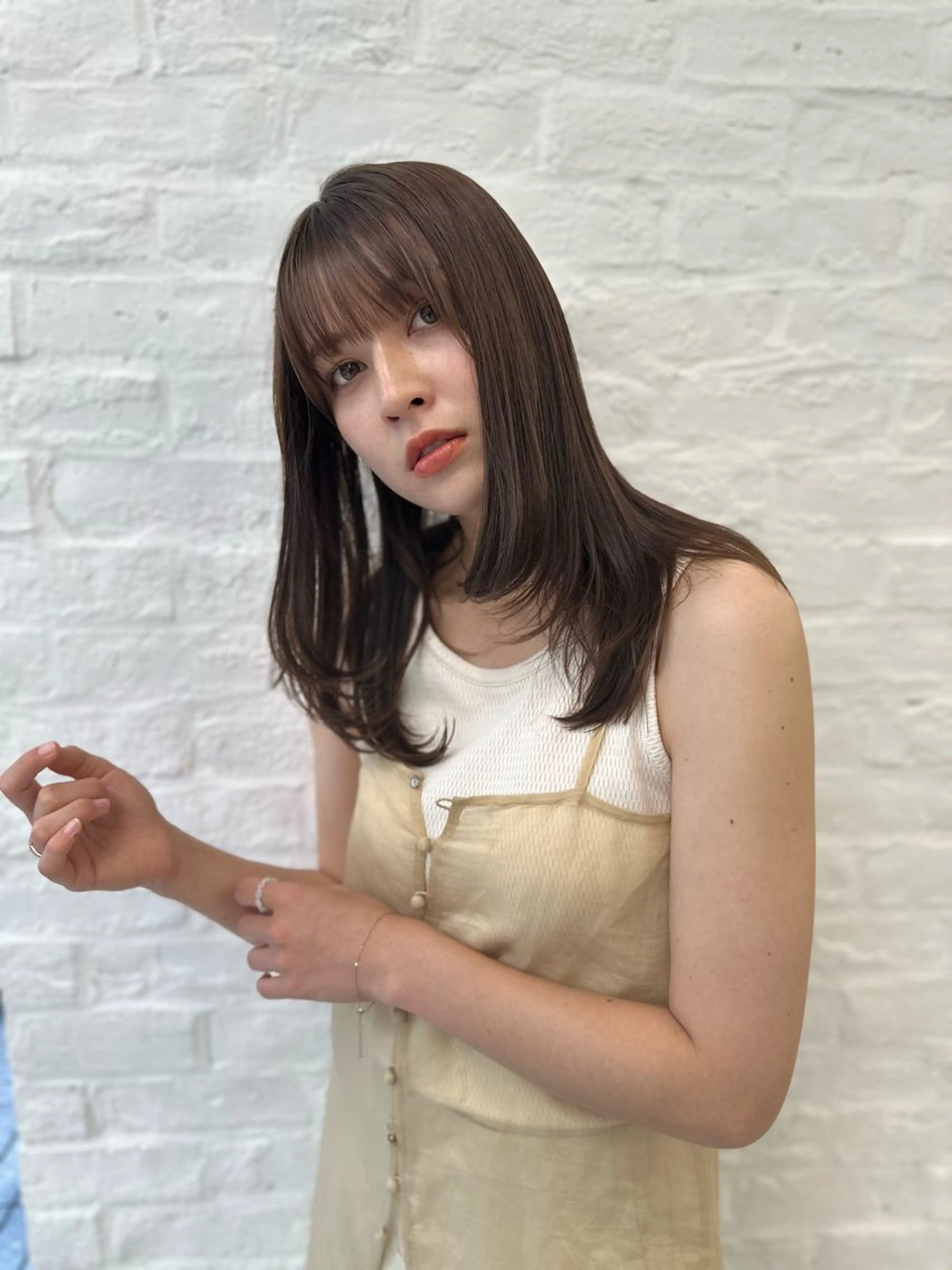 セミロング カット ヘアカラー トリートメント ヘッドスパ ヘアセット 前髪顔まわりカット 🌈中村海聖のヘアスタイル